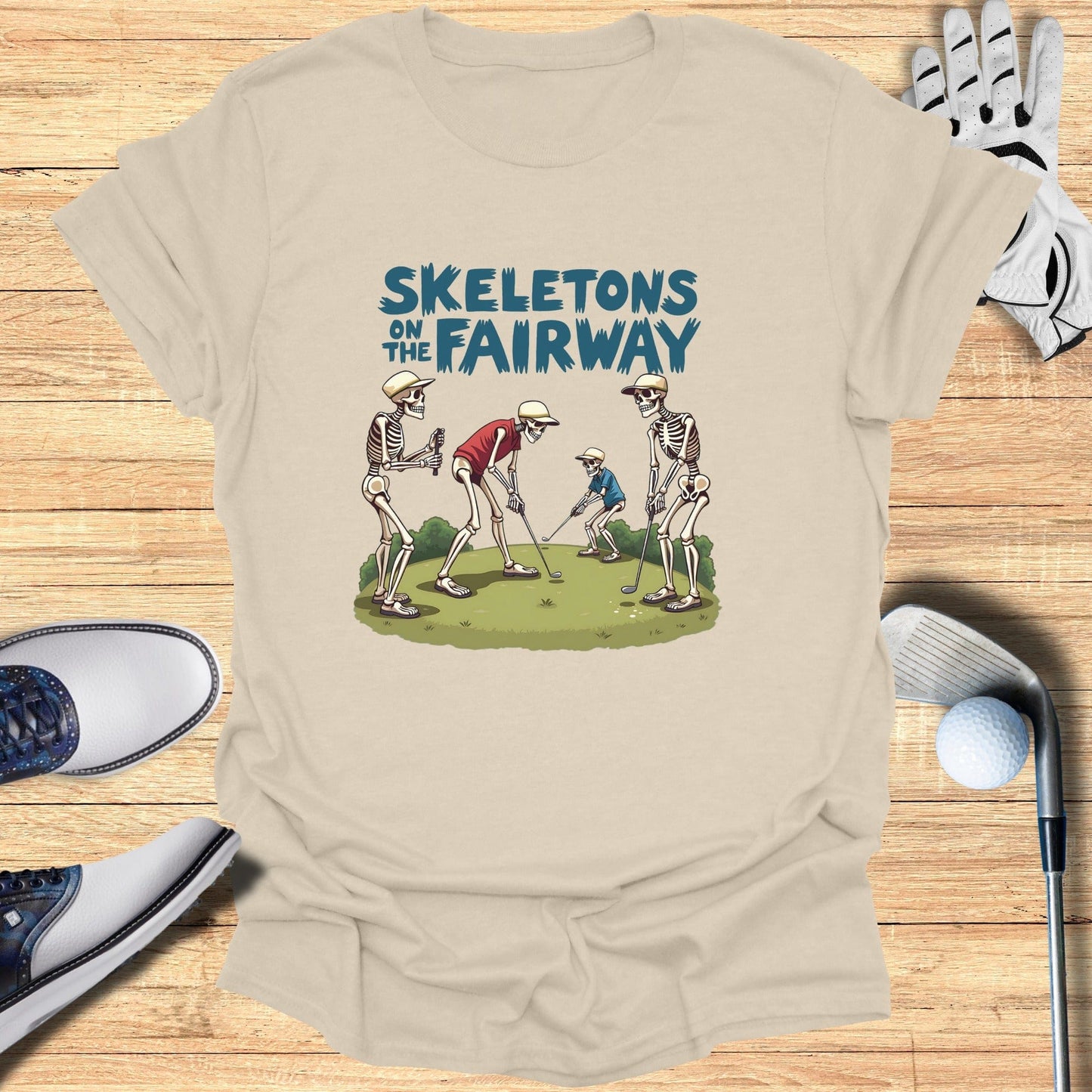 Skeletons on the Fairway T-Shirt - Funny Golf Tee by Swing Epic