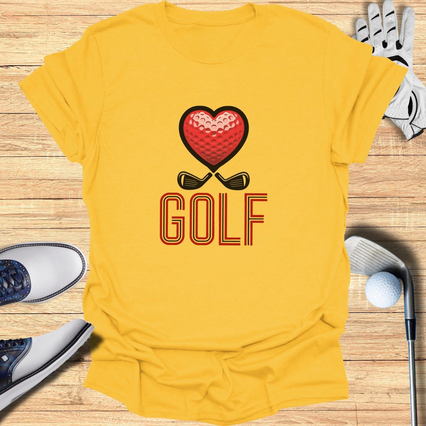 Golf Heart T-Shirt - Funny Golf Tee by Swing Epic