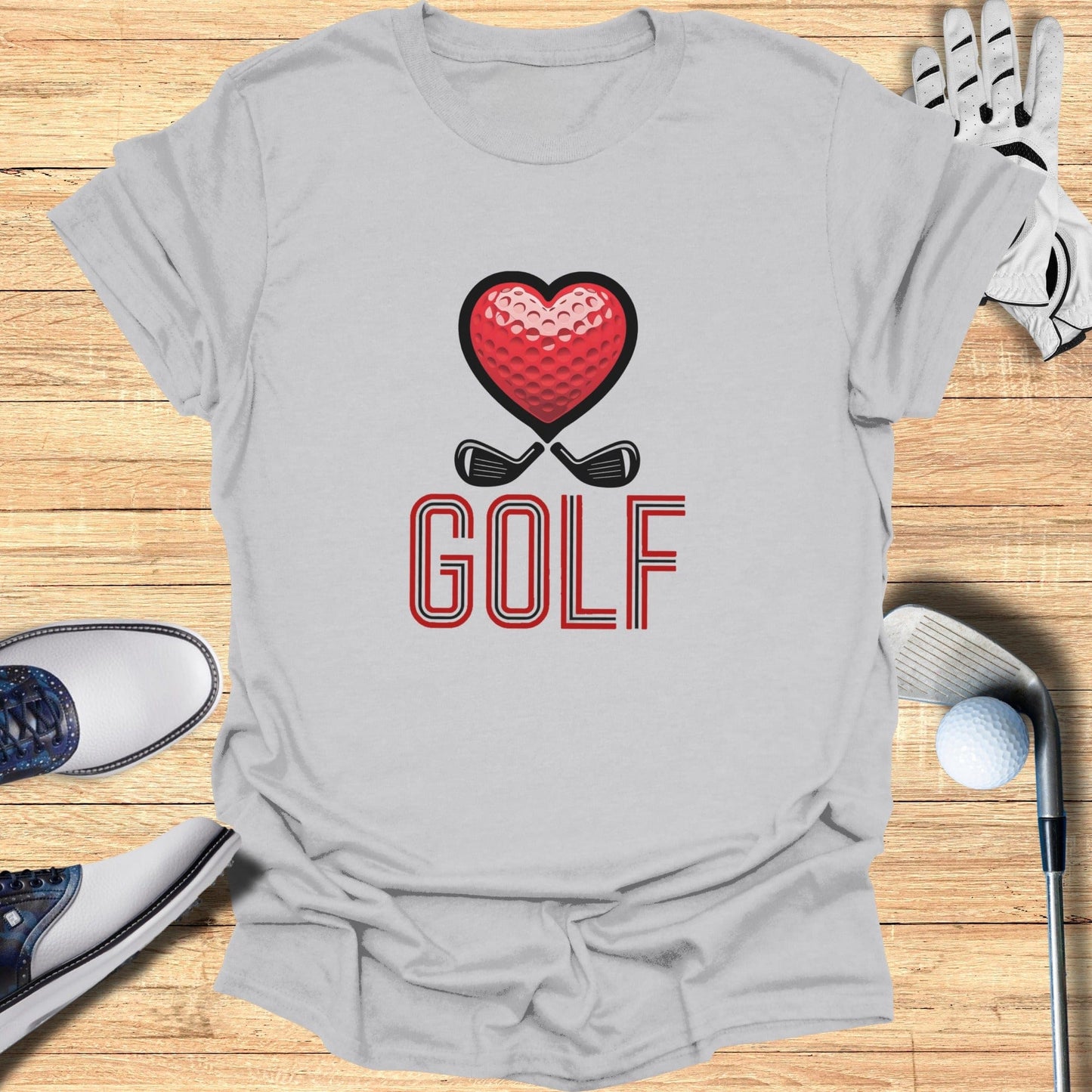 Golf Heart T-Shirt - Funny Golf Tee by Swing Epic
