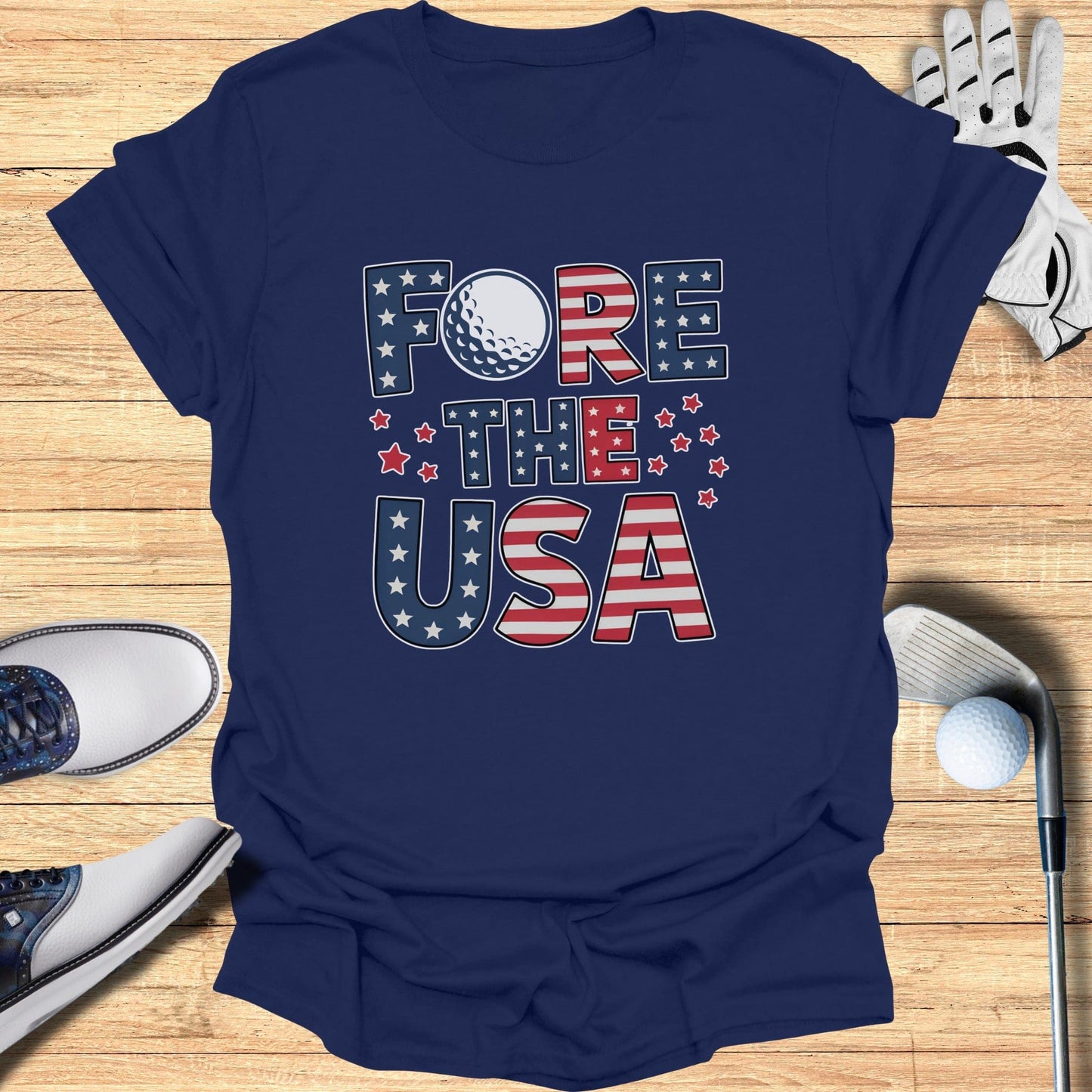 Fore The USA T-Shirt - Funny Golf Tee by Swing Epic