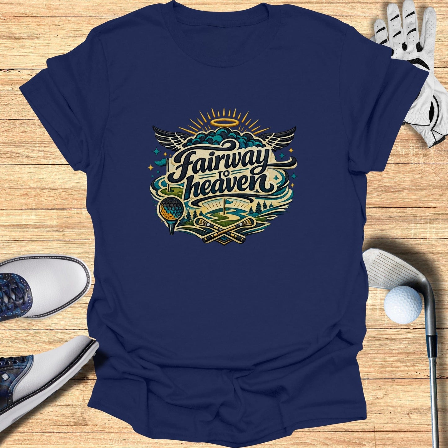 Fairway To Heaven Graphic Golf T-Shirt