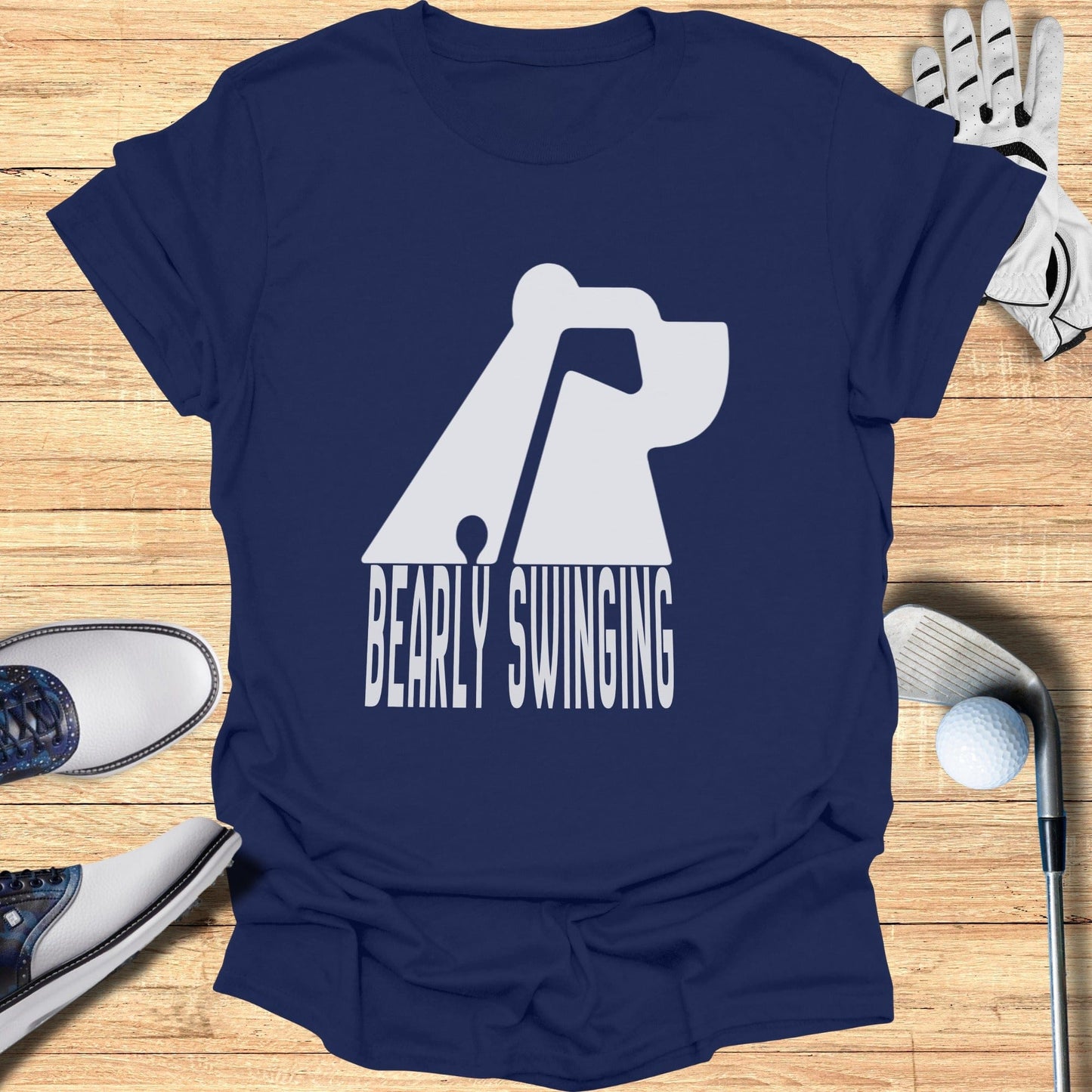 Bearly Swinging Golf Graphic T-Shirt