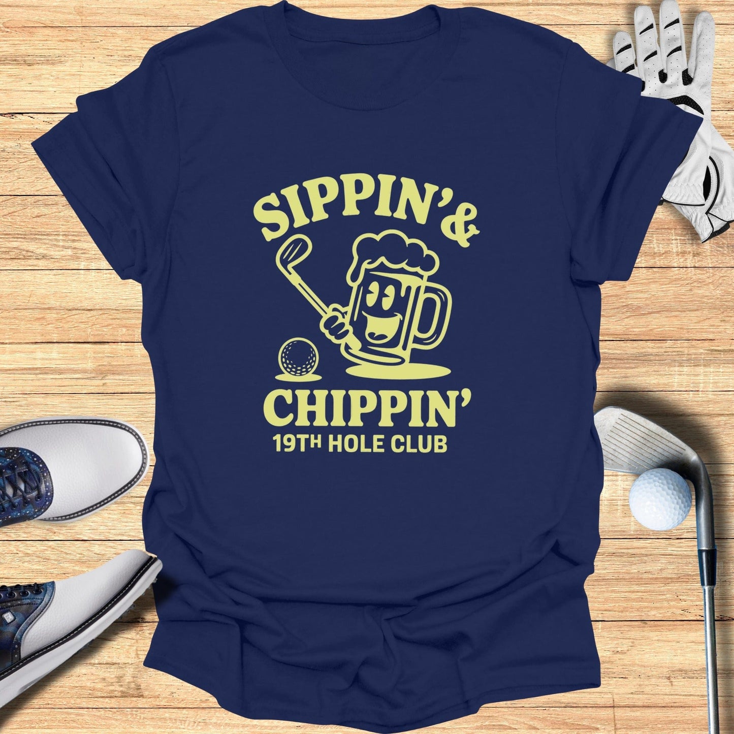 Sippin’ & Chippin’ T-Shirt - Funny Golf Tee by Swing Epic