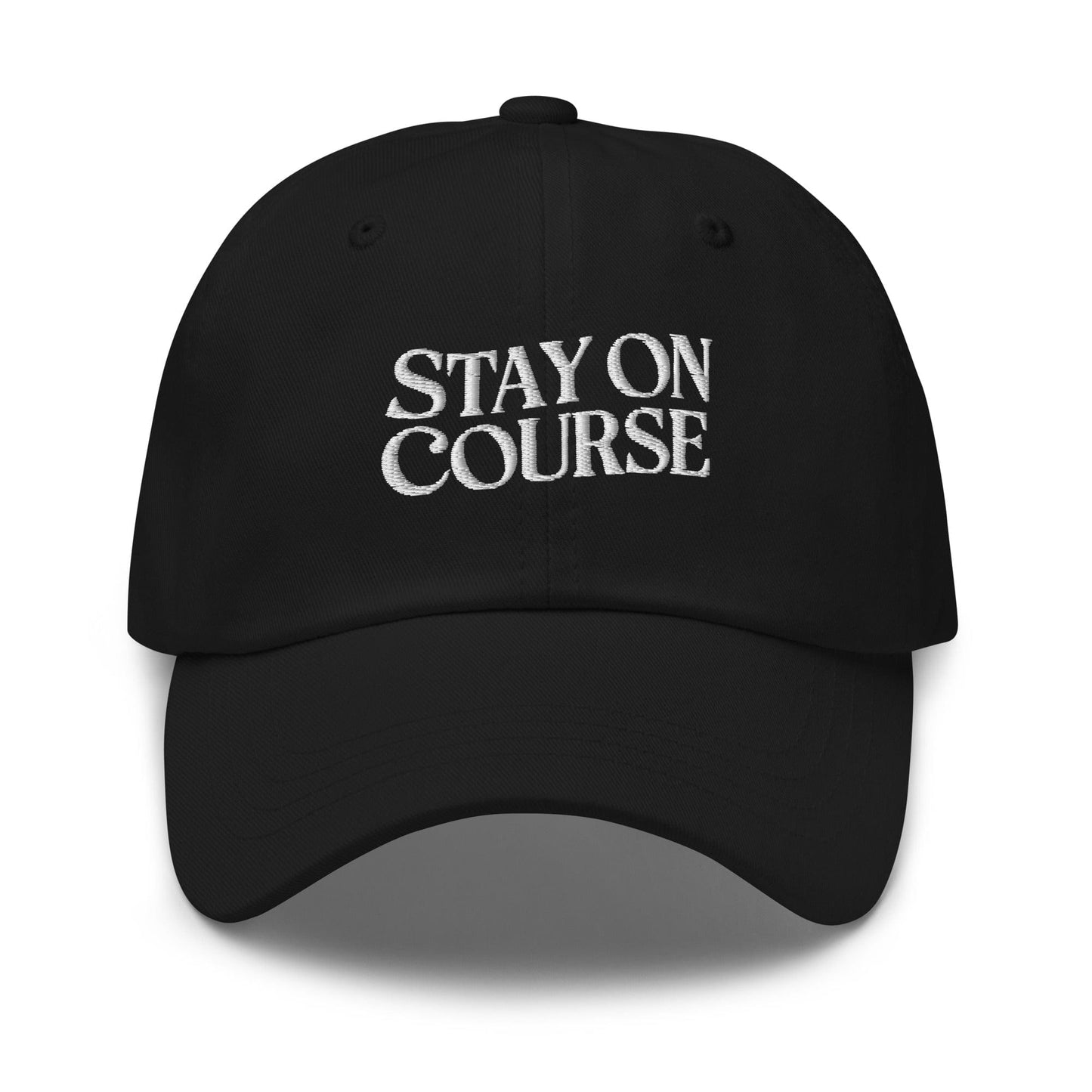 Stay On Course Quirky Fun Embroidered Golf Cap - Funny Golf Tee by Swing Epic