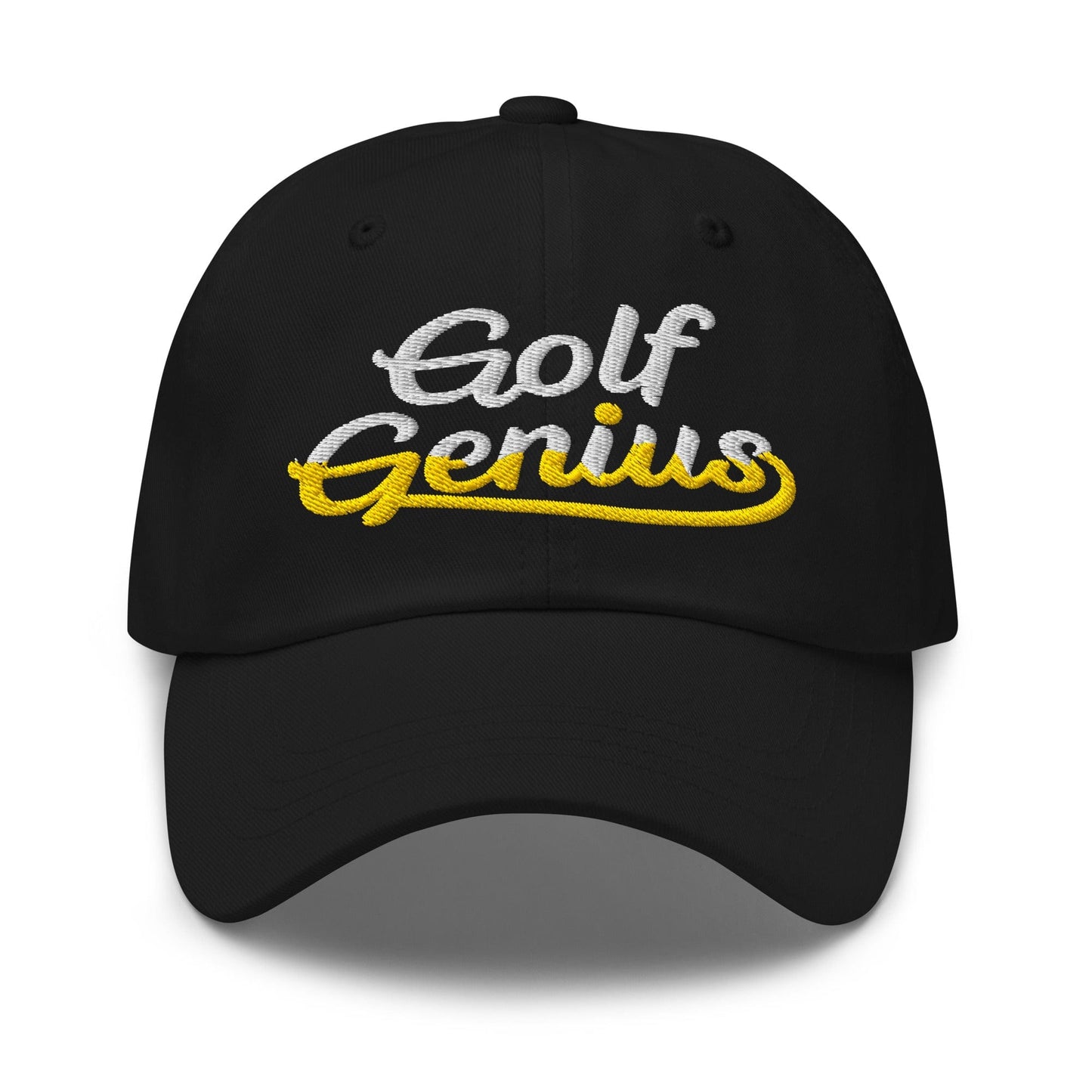 Golf Genius Quirky Fun Spirit Embroidered Golf Cap - Funny Golf Tee by Swing Epic