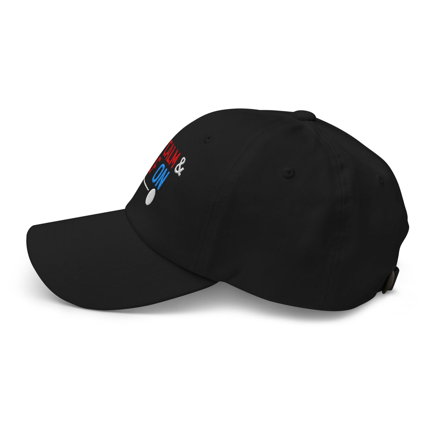 Stay Calm & Golf On Funny Embroidered Golf Cap - Funny Golf Tee by Swing Epic