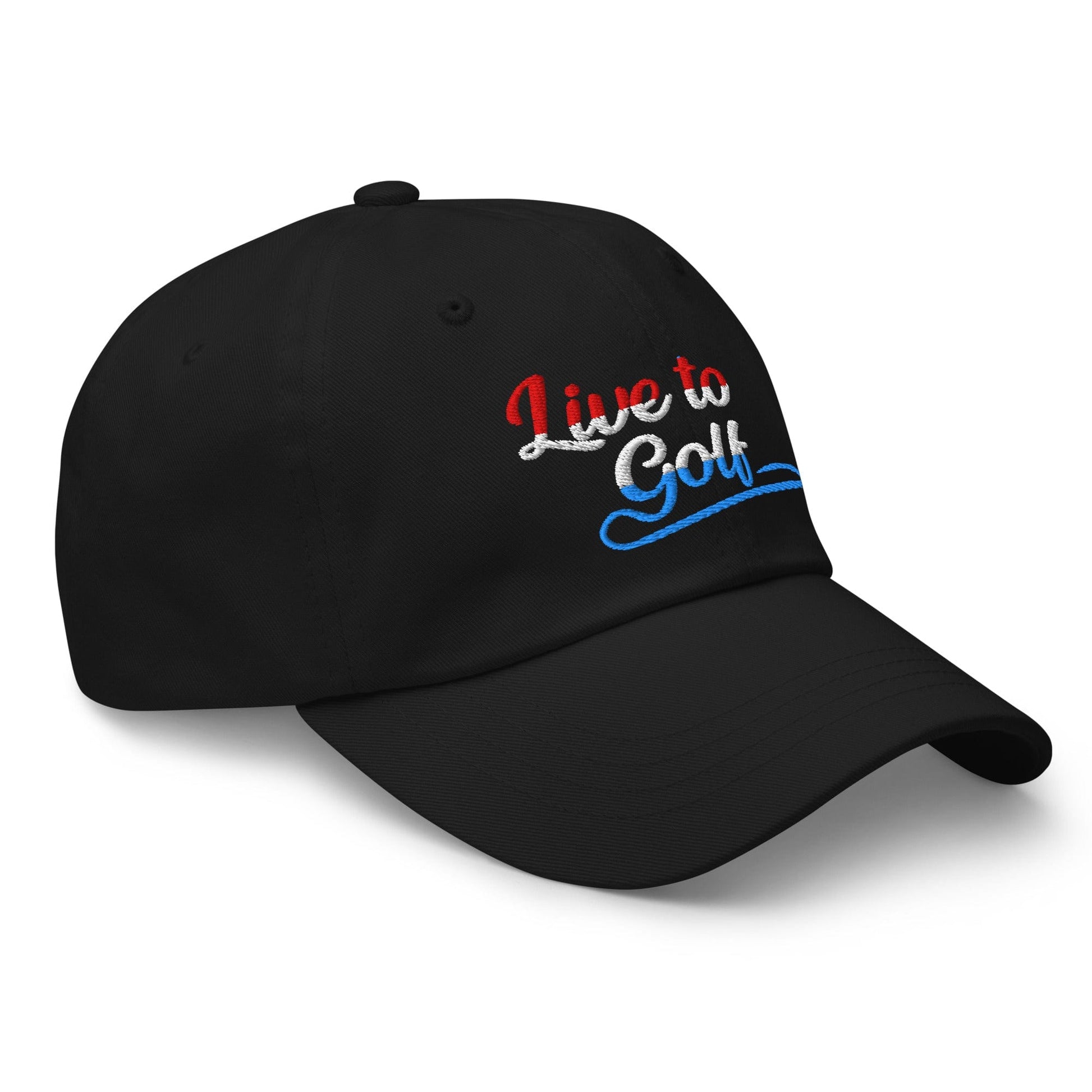Live to Golf Fun Embroidered Golf Cap - Funny Golf Tee by Swing Epic