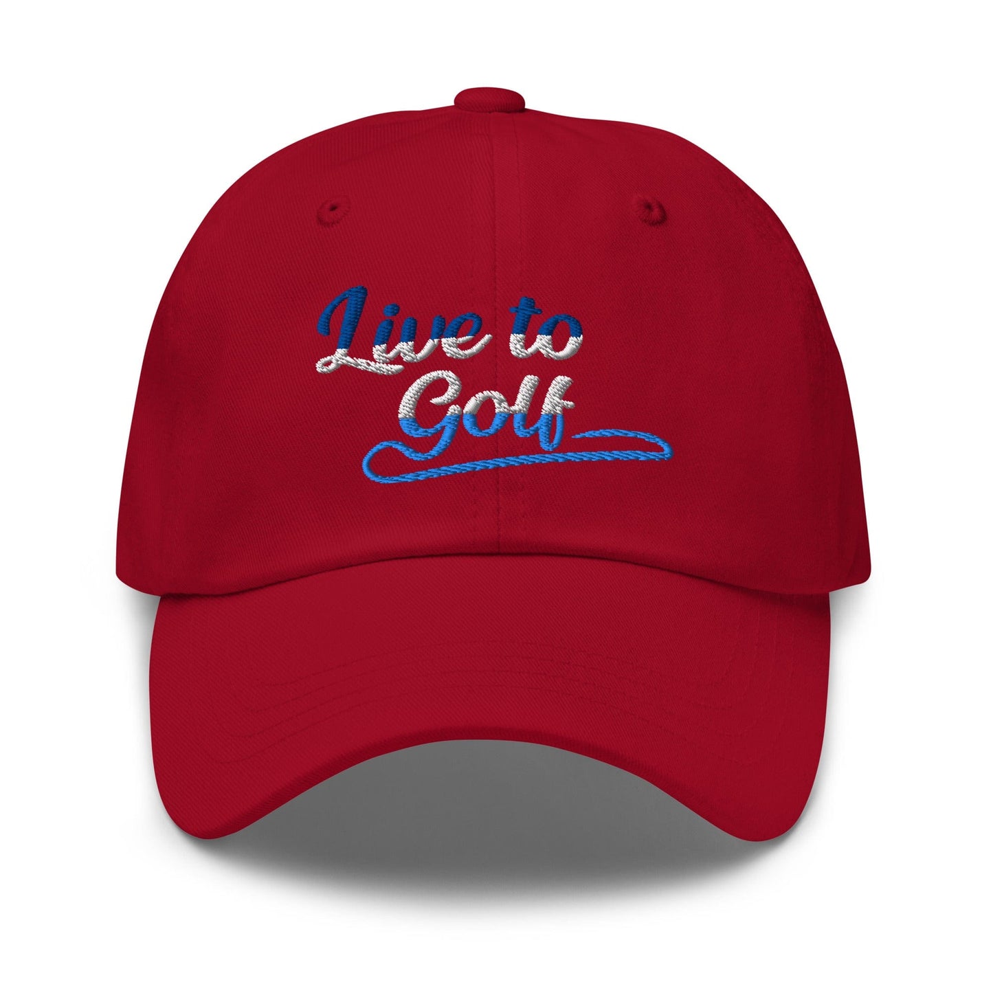 Live to Golf Fun Embroidered Golf Cap - Funny Golf Tee by Swing Epic