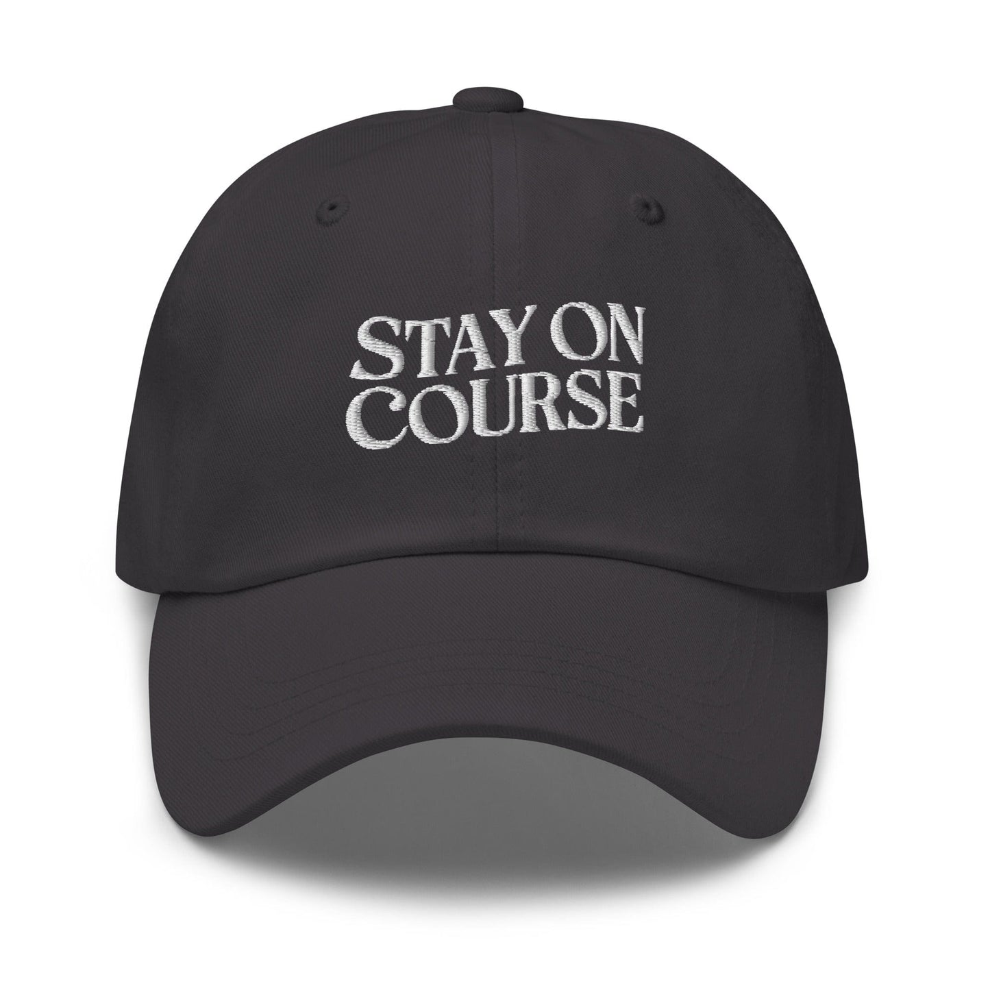 Stay On Course Quirky Fun Embroidered Golf Cap - Funny Golf Tee by Swing Epic