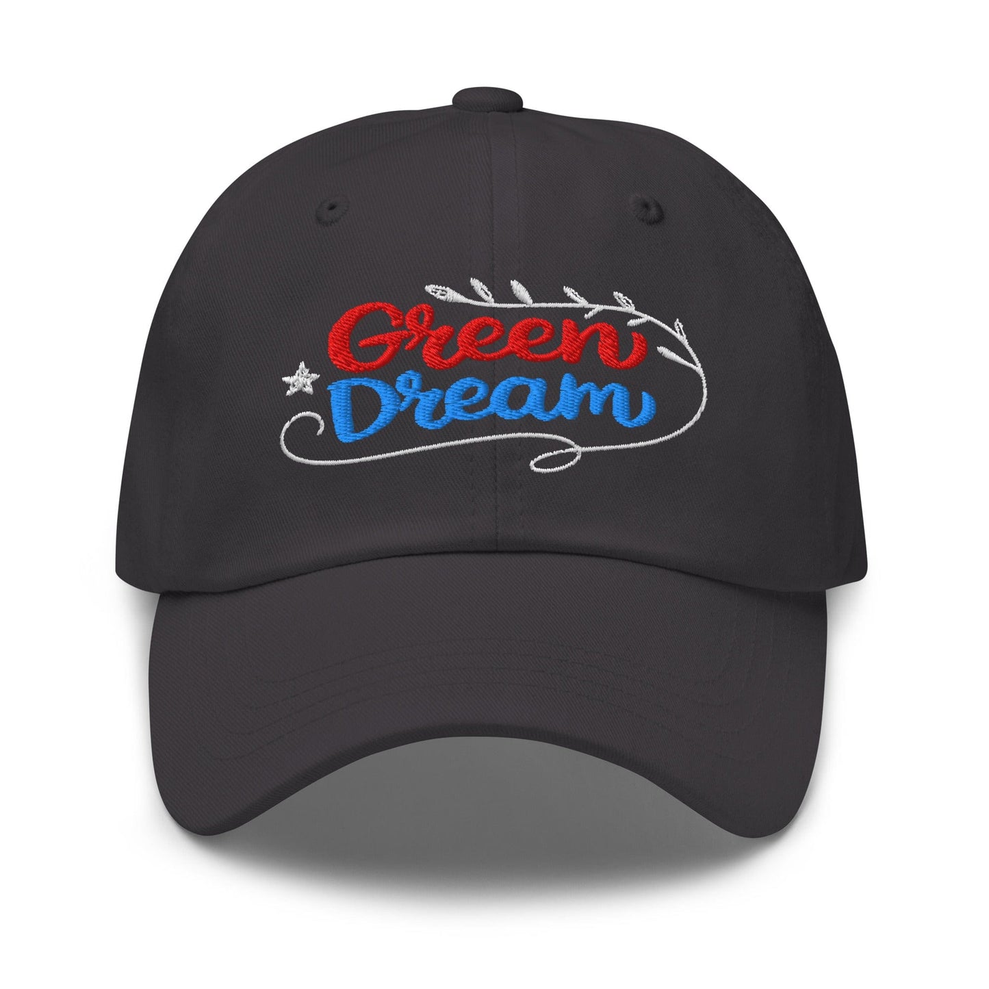 Green Dream Stars and Leaves Fun Embroidered Golf Cap - Funny Golf Tee by Swing Epic