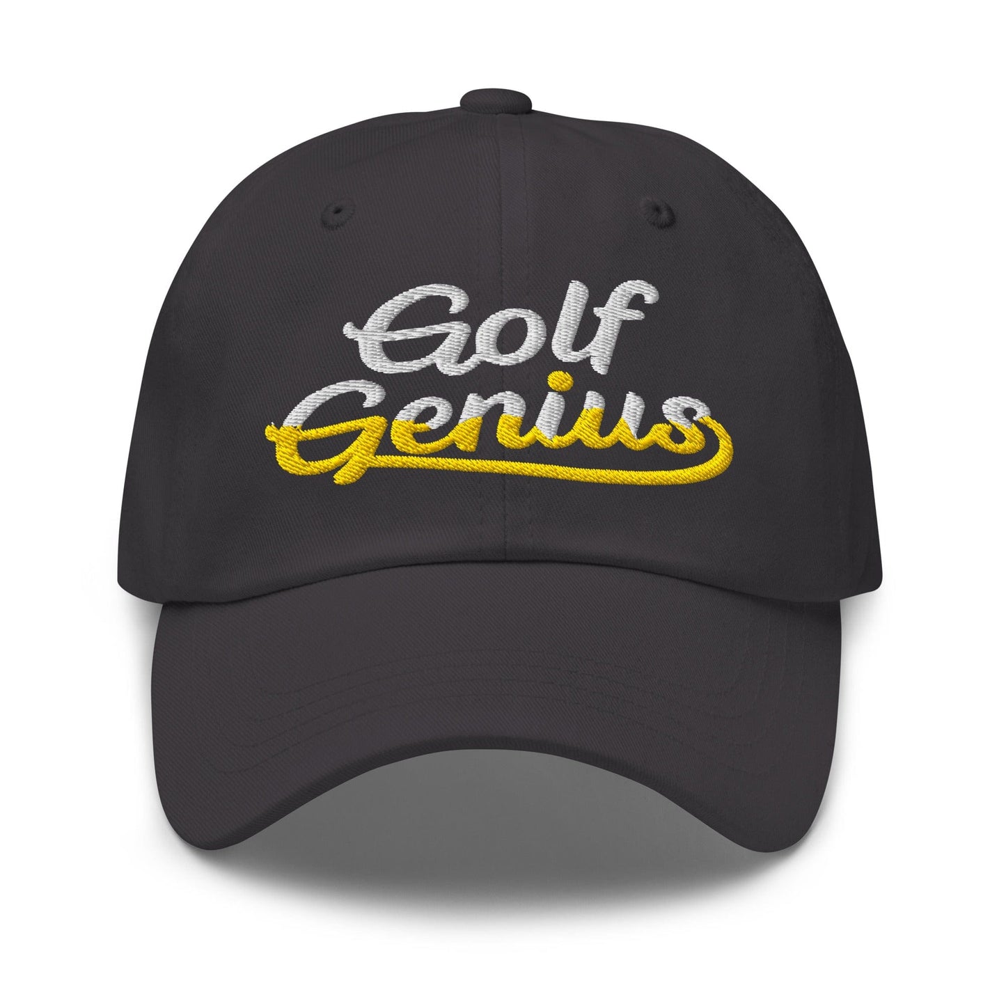 Golf Genius Quirky Fun Spirit Embroidered Golf Cap - Funny Golf Tee by Swing Epic