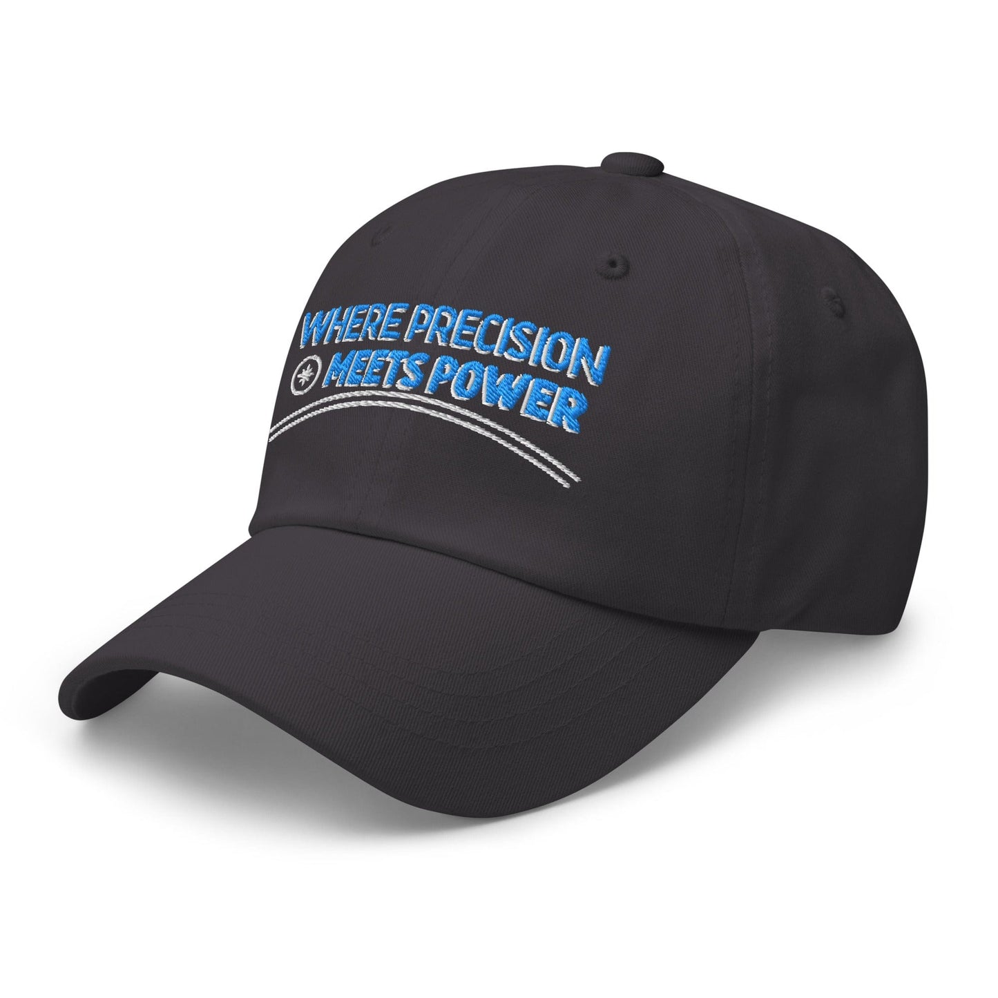 Where Precision Meets Power Embroidered Golf Cap - Funny Golf Tee by Swing Epic