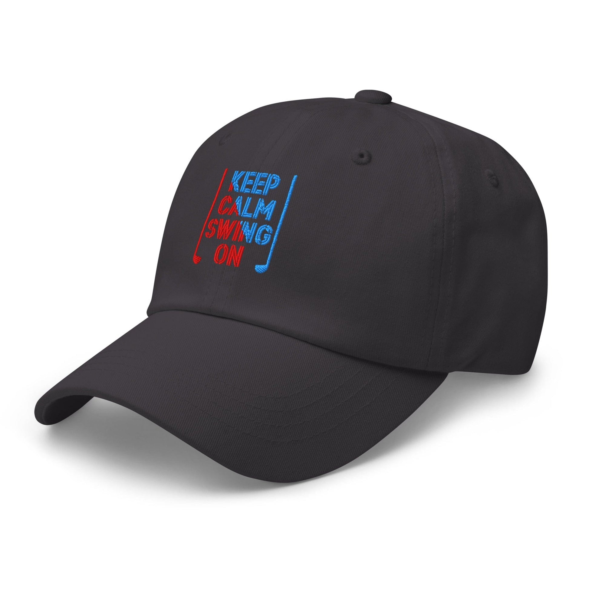 Keep Calm Swing On Embroidered Golf Cap - Funny Golf Tee by Swing Epic