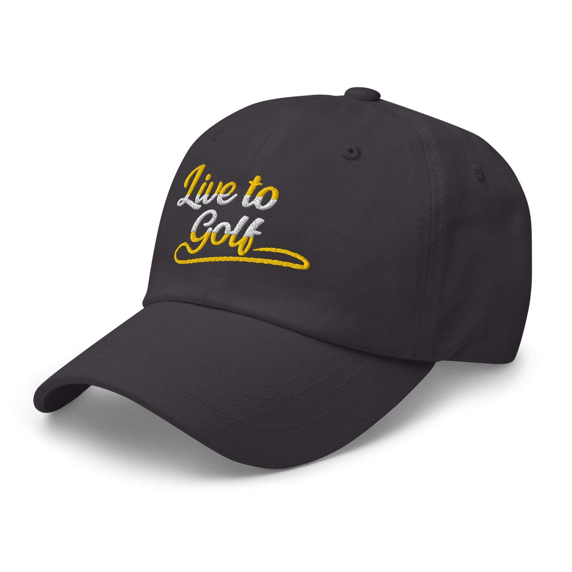 Live to Golf Fun Embroidered Golf Cap - Funny Golf Tee by Swing Epic