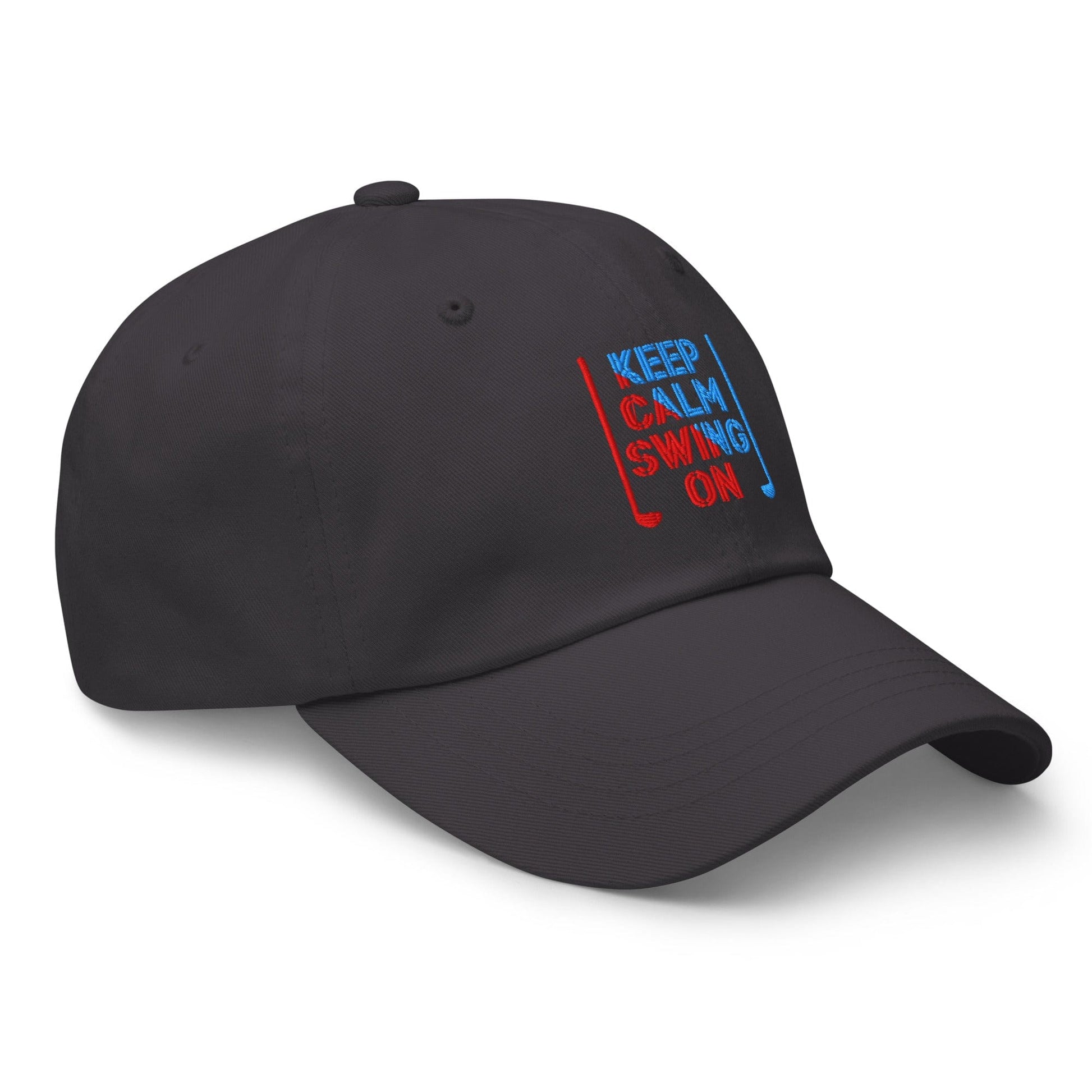 Keep Calm Swing On Embroidered Golf Cap - Funny Golf Tee by Swing Epic