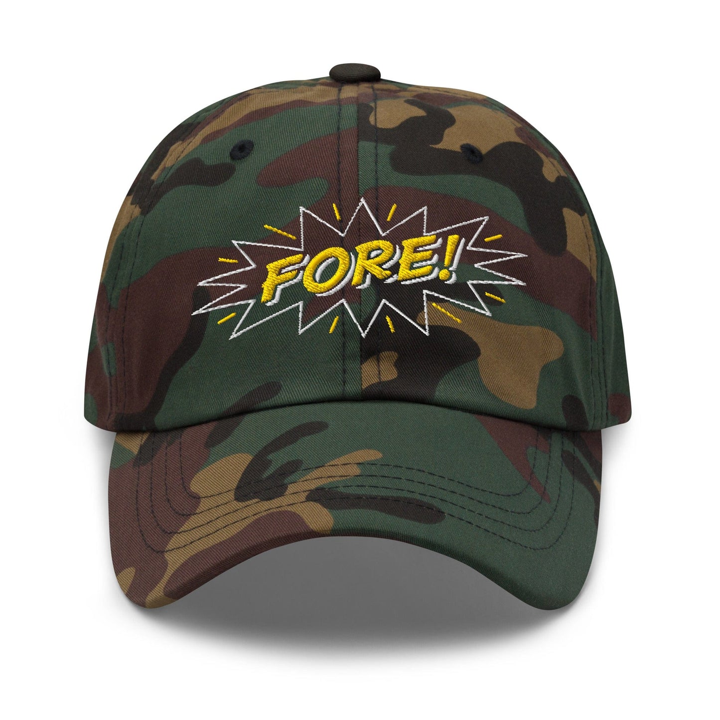 FORE! Quirky and Fun Embroidered Golf Cap - Funny Golf Tee by Swing Epic