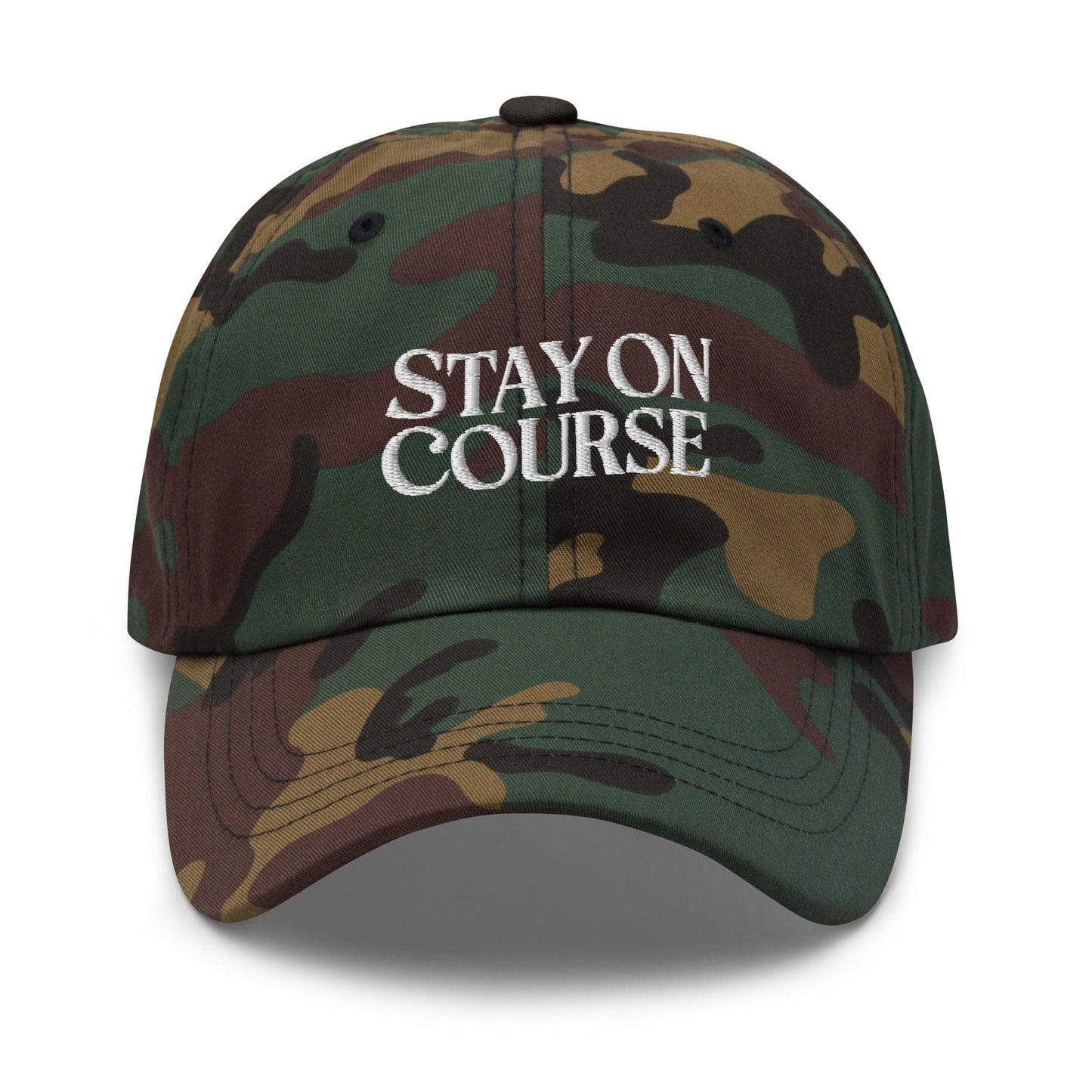 Stay On Course Quirky Fun Embroidered Golf Cap - Funny Golf Tee by Swing Epic