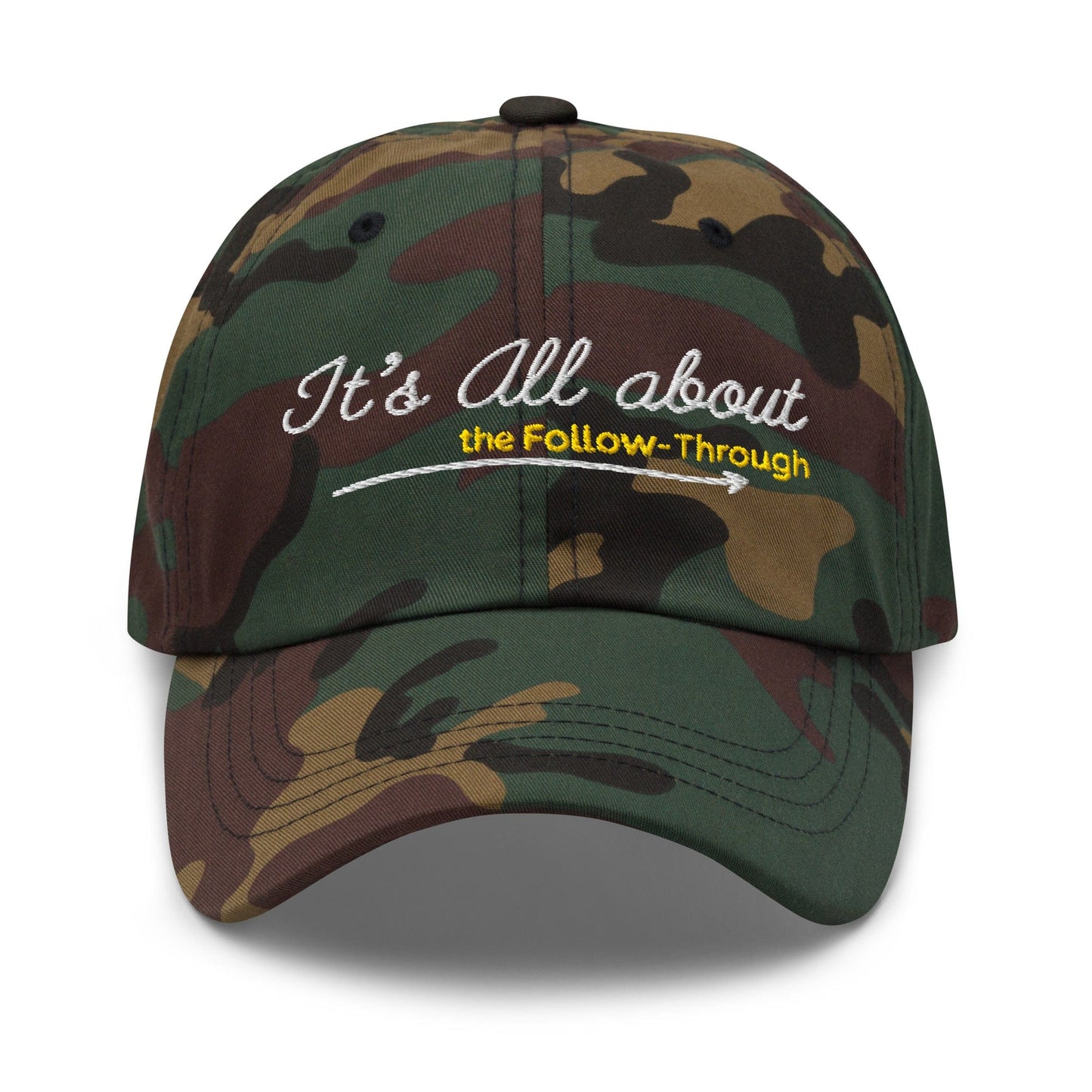 It's All About the Follow-Through Embroidered Golf Cap - Funny Golf Tee by Swing Epic