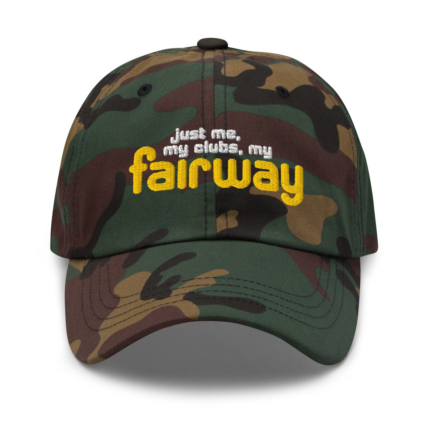 Just Me My Clubs My Fairway Funny Embroidered Golf Cap - Funny Golf Tee by Swing Epic
