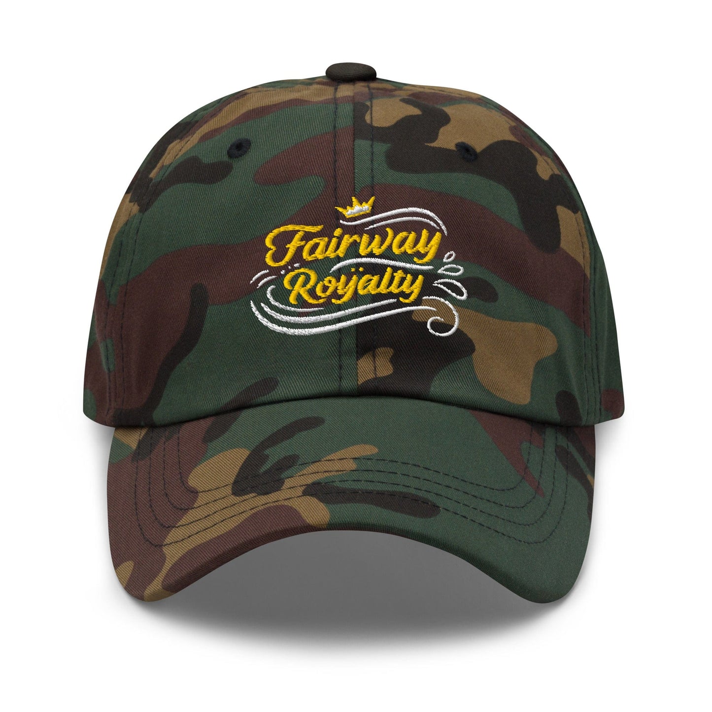 Fairway Royalty Swirls Leaf Detailed Embroidered Golf Cap - Funny Golf Tee by Swing Epic