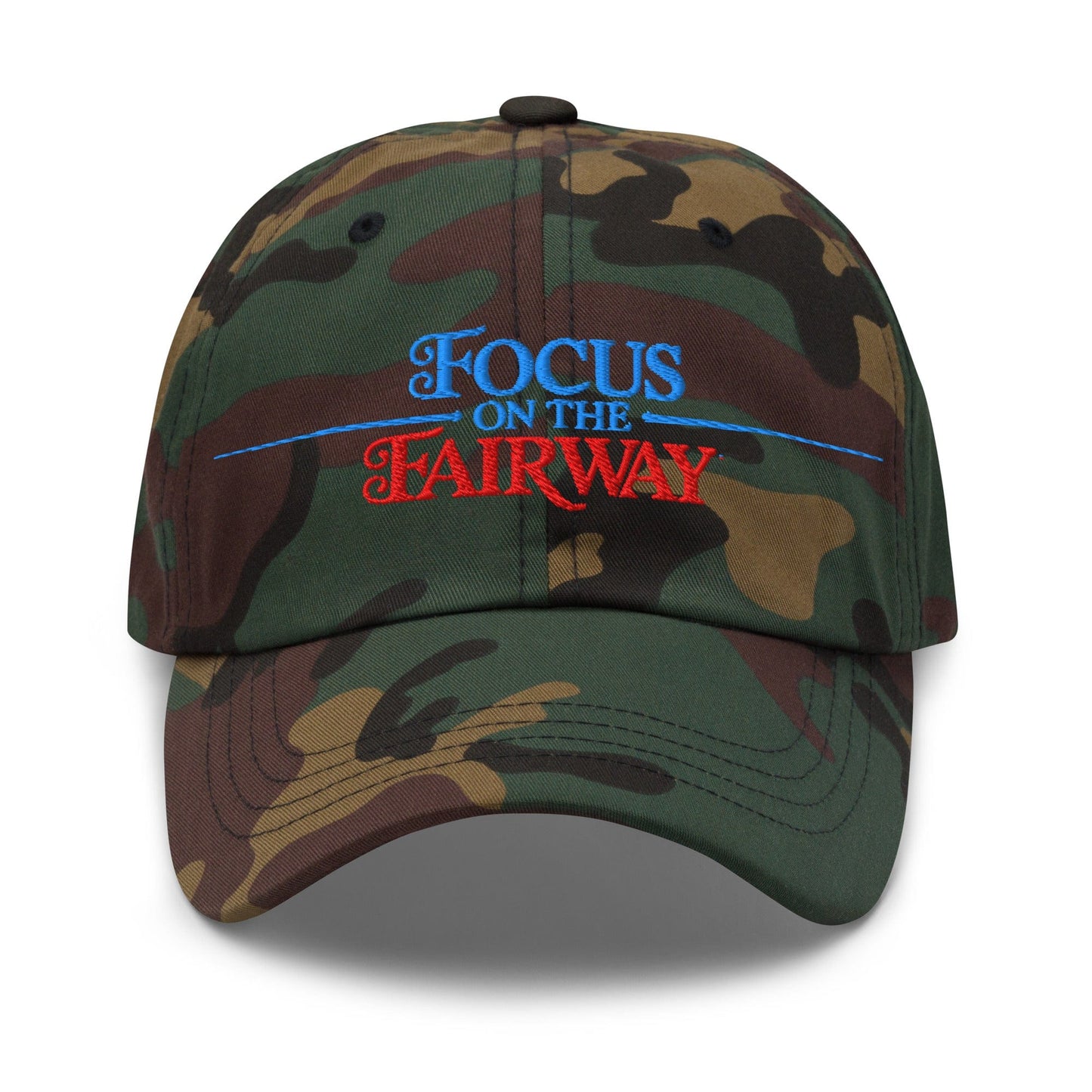 Focus on the Fairway Embroidered Golf Cap - Funny Golf Tee by Swing Epic