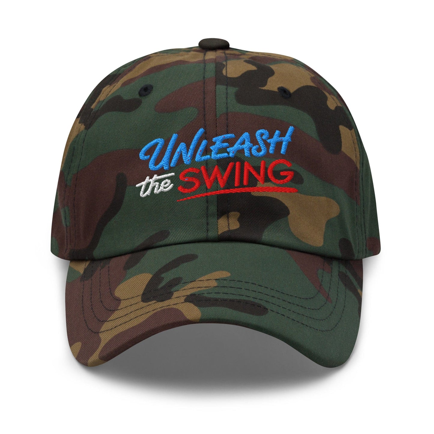 Unleash The Swing Embroidered Golf Cap - Funny Golf Tee by Swing Epic