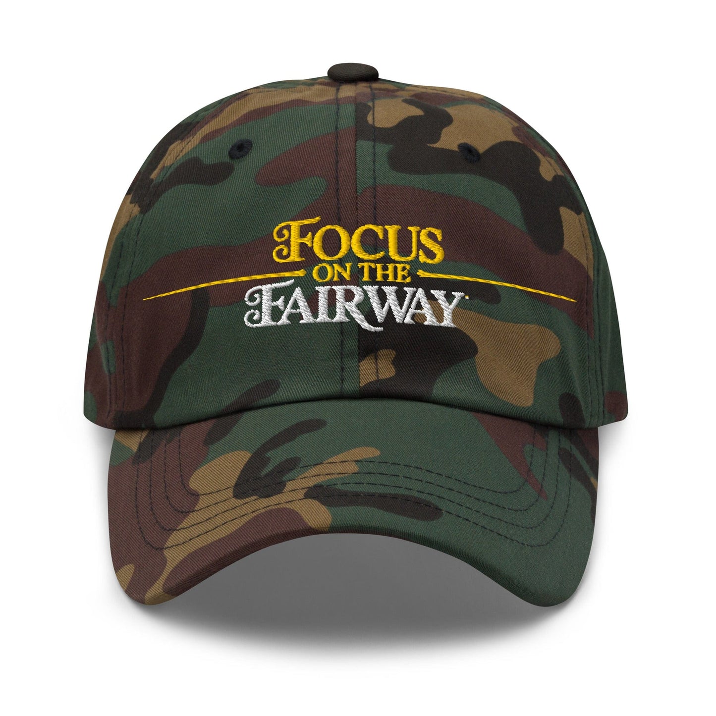 Focus on the Fairway Embroidered Golf Cap - Funny Golf Tee by Swing Epic