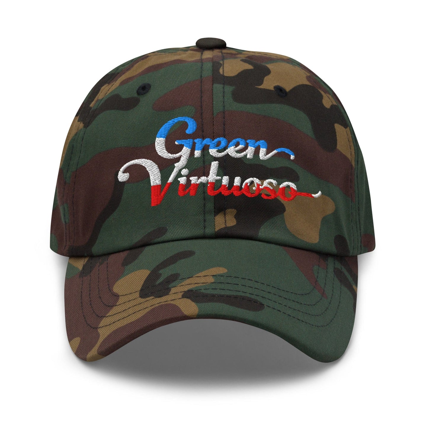 Green Virtuoso Engaging Fun Spirit Embroidered Golf Cap - Funny Golf Tee by Swing Epic