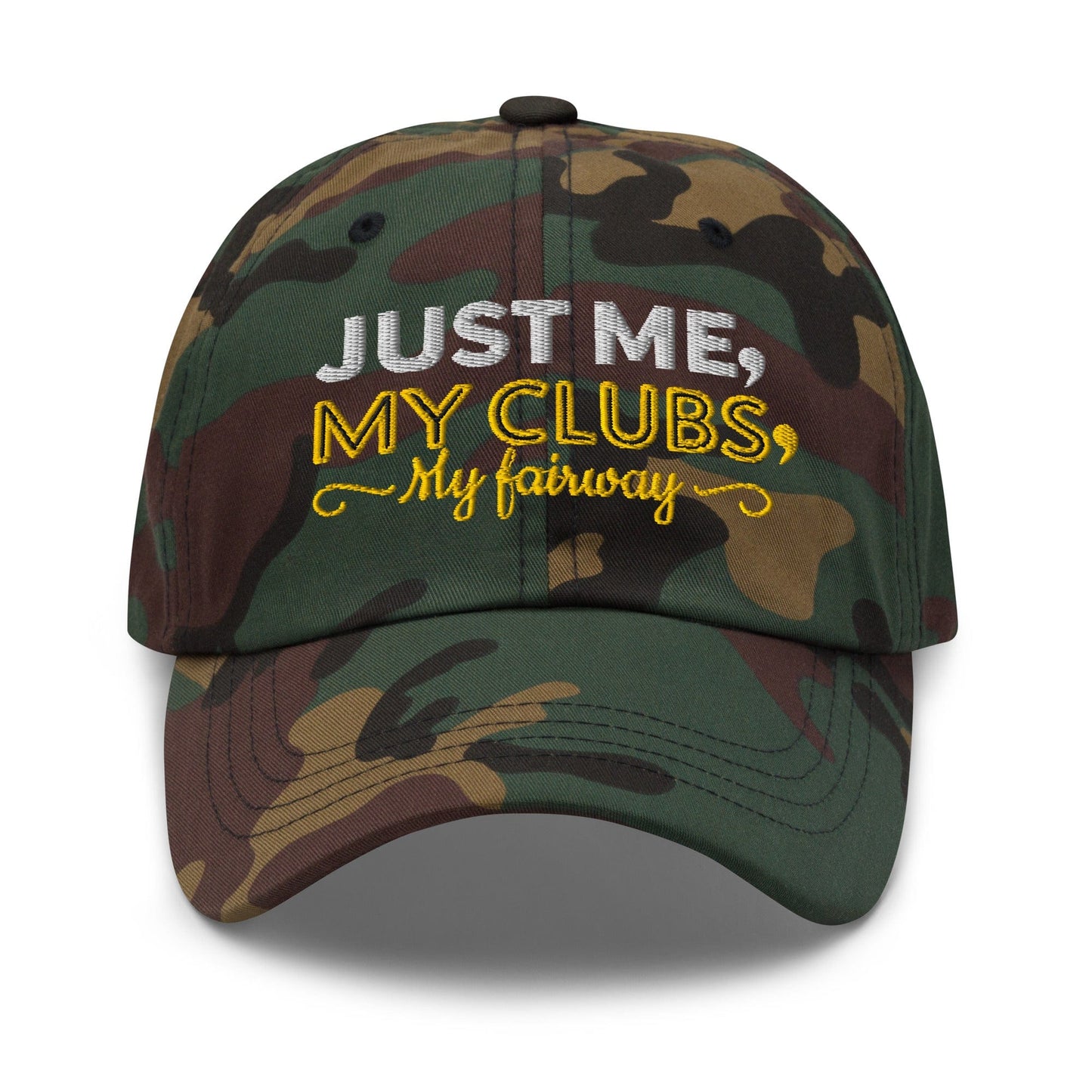 Just Me My Clubs My Fairway Engaging Embroidered Golf Cap - Funny Golf Tee by Swing Epic