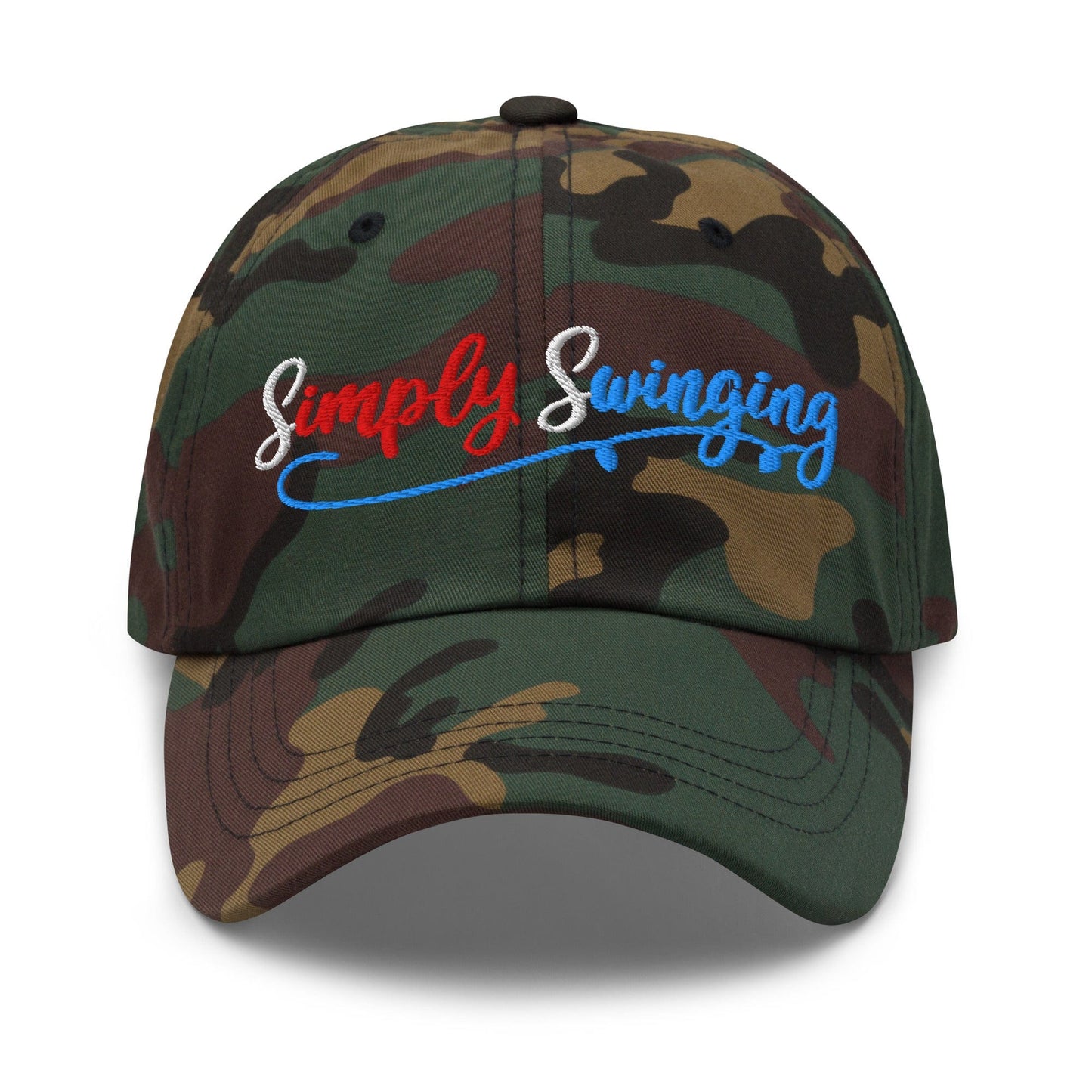 Simply Swinging Quirky Fun Embroidered Golf Cap - Funny Golf Tee by Swing Epic