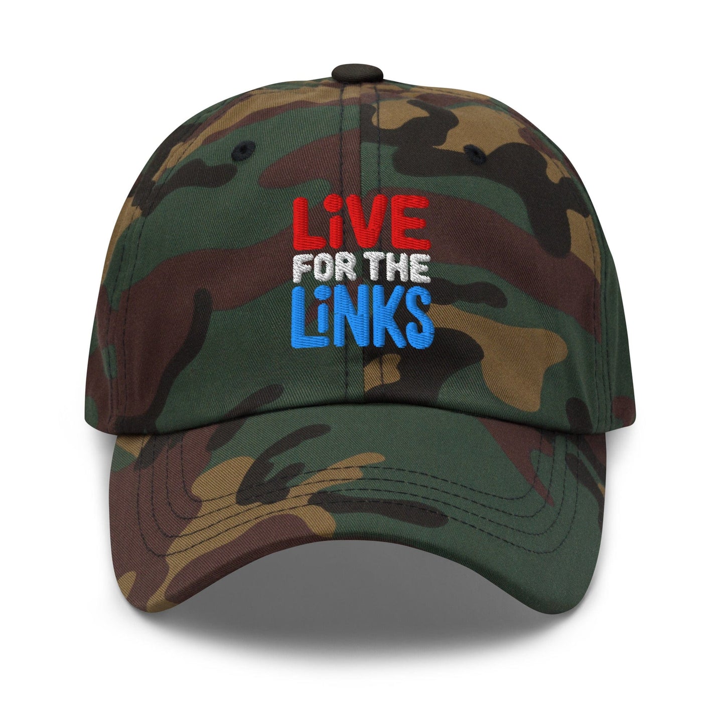 Live For The Links Fun Embroidered Golf Cap - Funny Golf Tee by Swing Epic