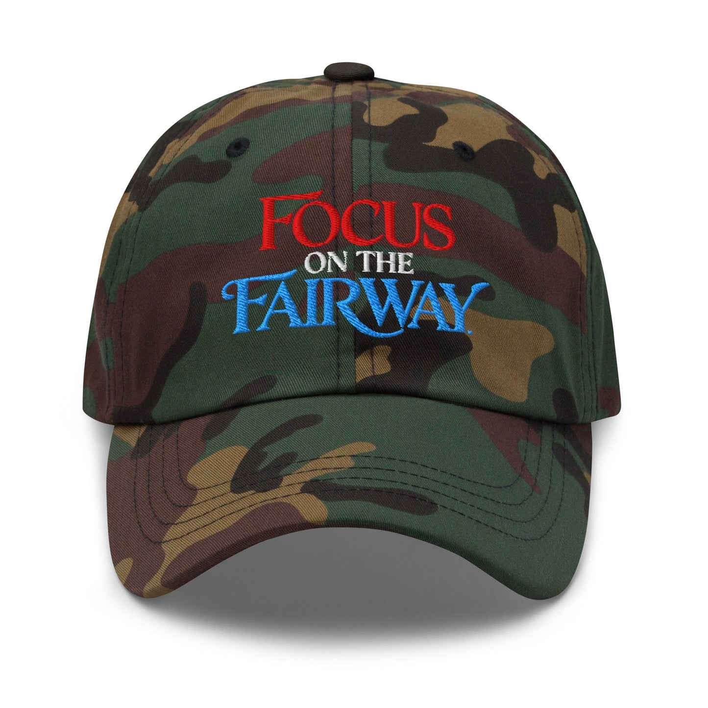 Focus on the Fairway Embroidered Golf Cap - Funny Golf Tee by Swing Epic