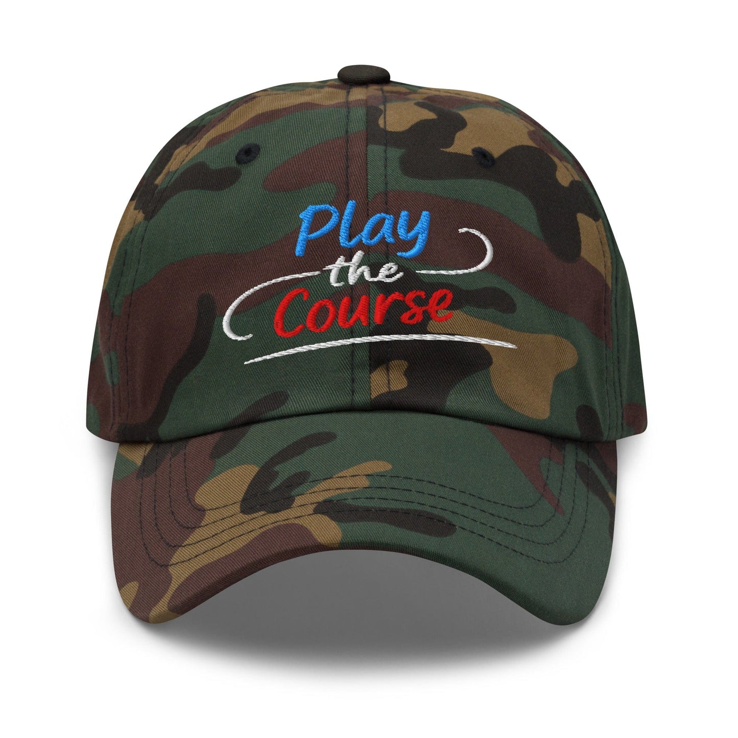 Play the Course Fun Spirit Embroidered Golf Cap - Funny Golf Tee by Swing Epic
