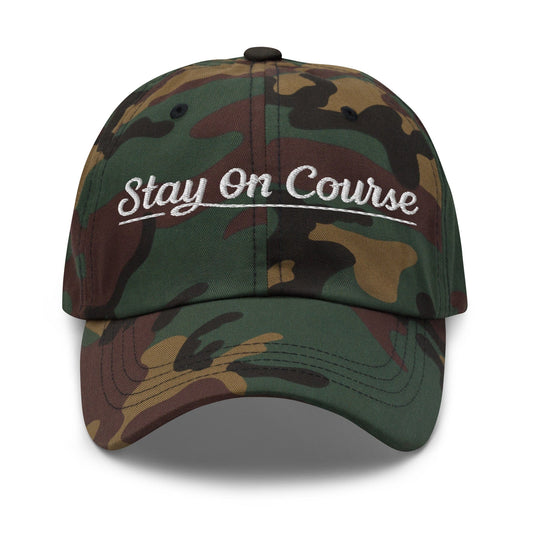 Stay On Course Embroidered Golf Cap - Funny Golf Tee by Swing Epic