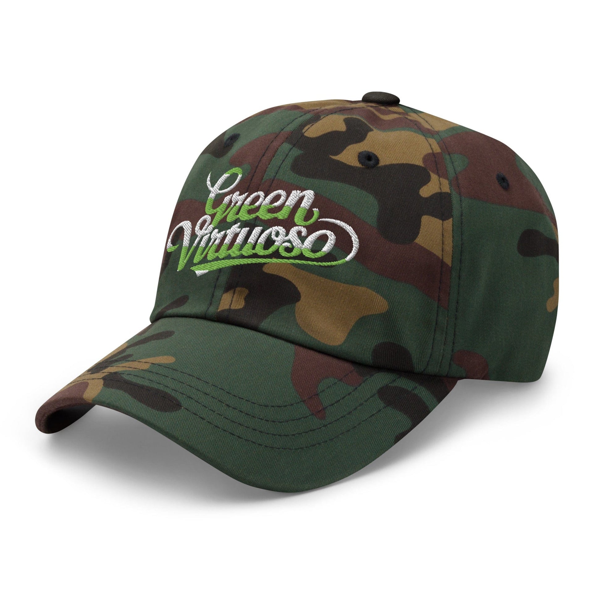 Green Virtuoso Embroidered Golf Cap - Funny Golf Tee by Swing Epic
