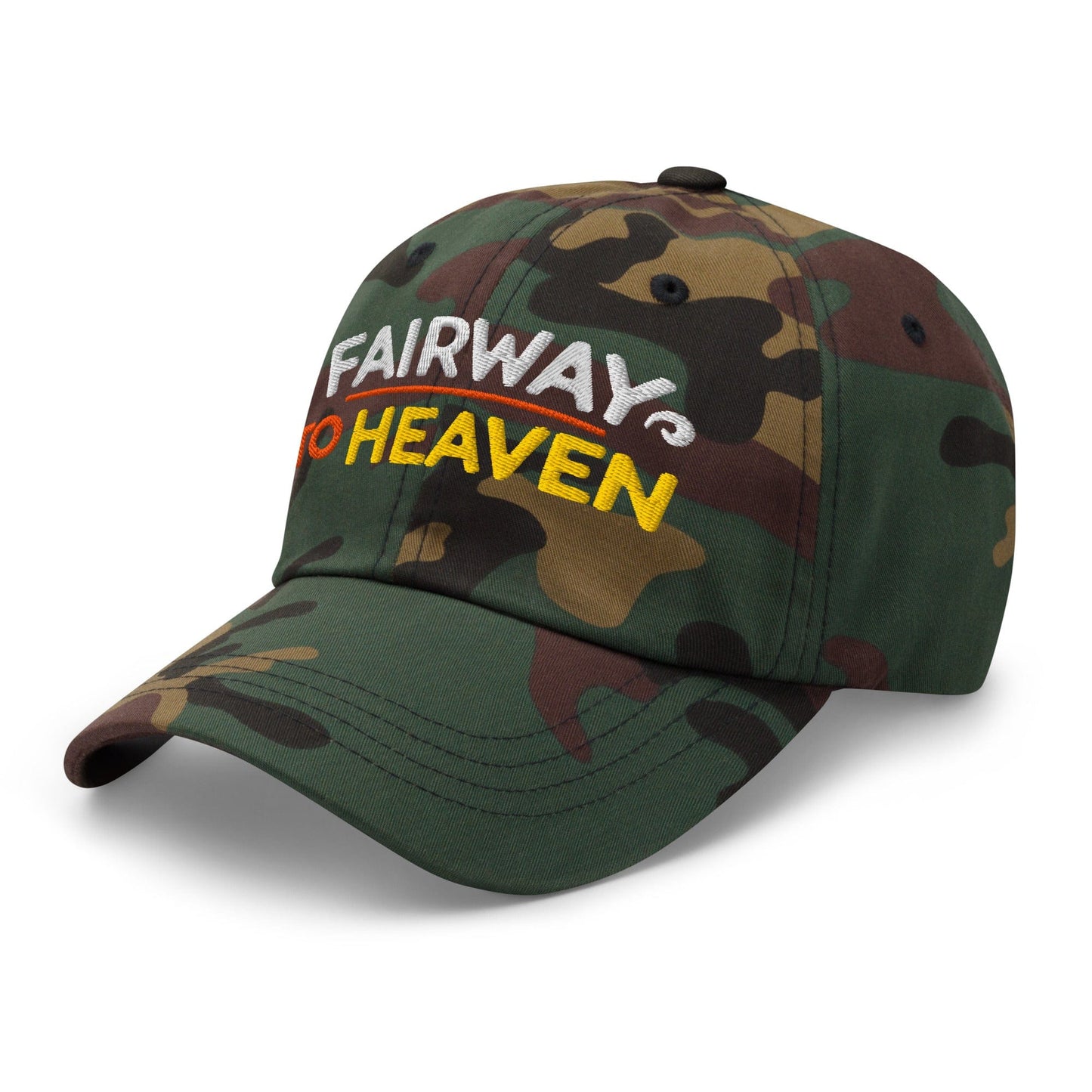 Fairway To Heaven Fun Spirit Embroidered Golf Cap - Funny Golf Tee by Swing Epic