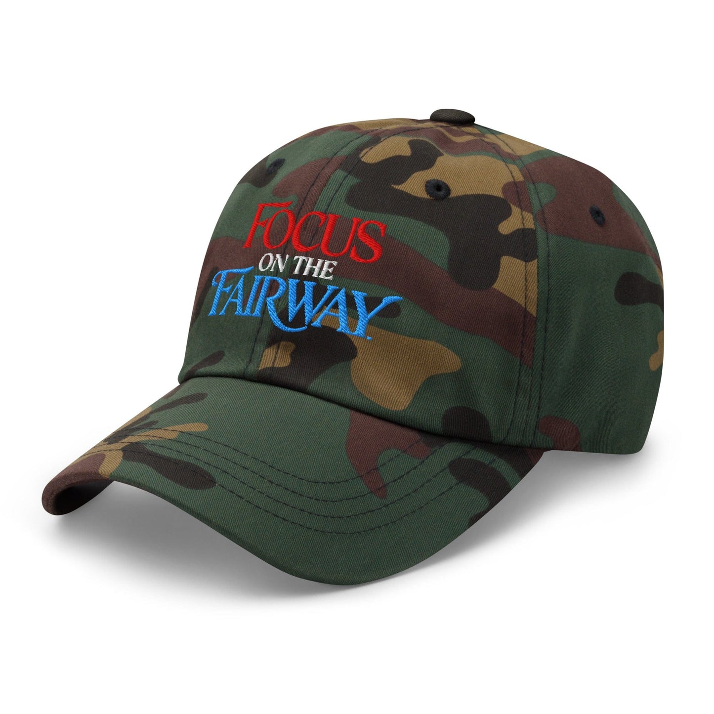 Focus on the Fairway Embroidered Golf Cap - Funny Golf Tee by Swing Epic