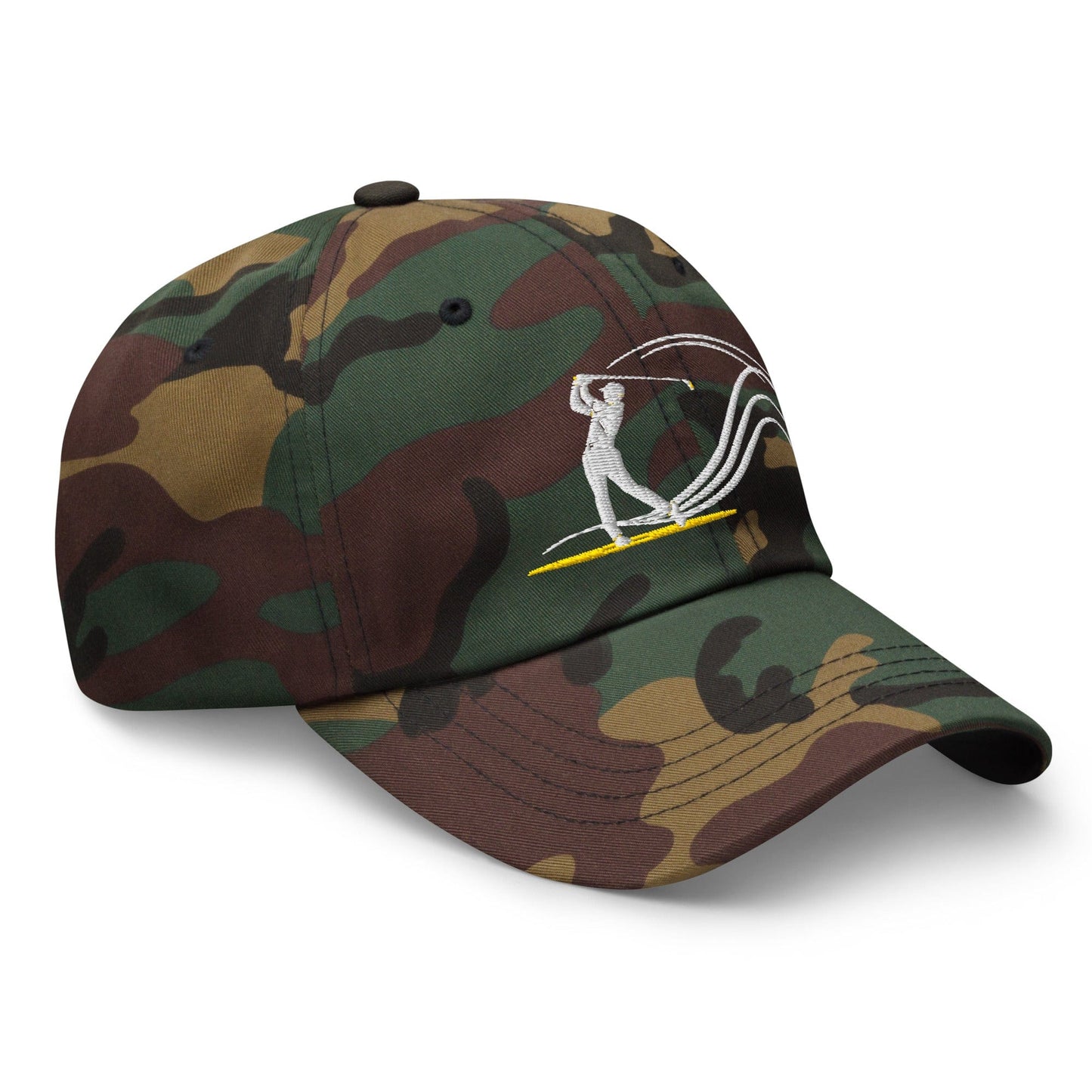 Swing Into Action Dynamic Design Embroidered Golf Cap - Funny Golf Tee by Swing Epic