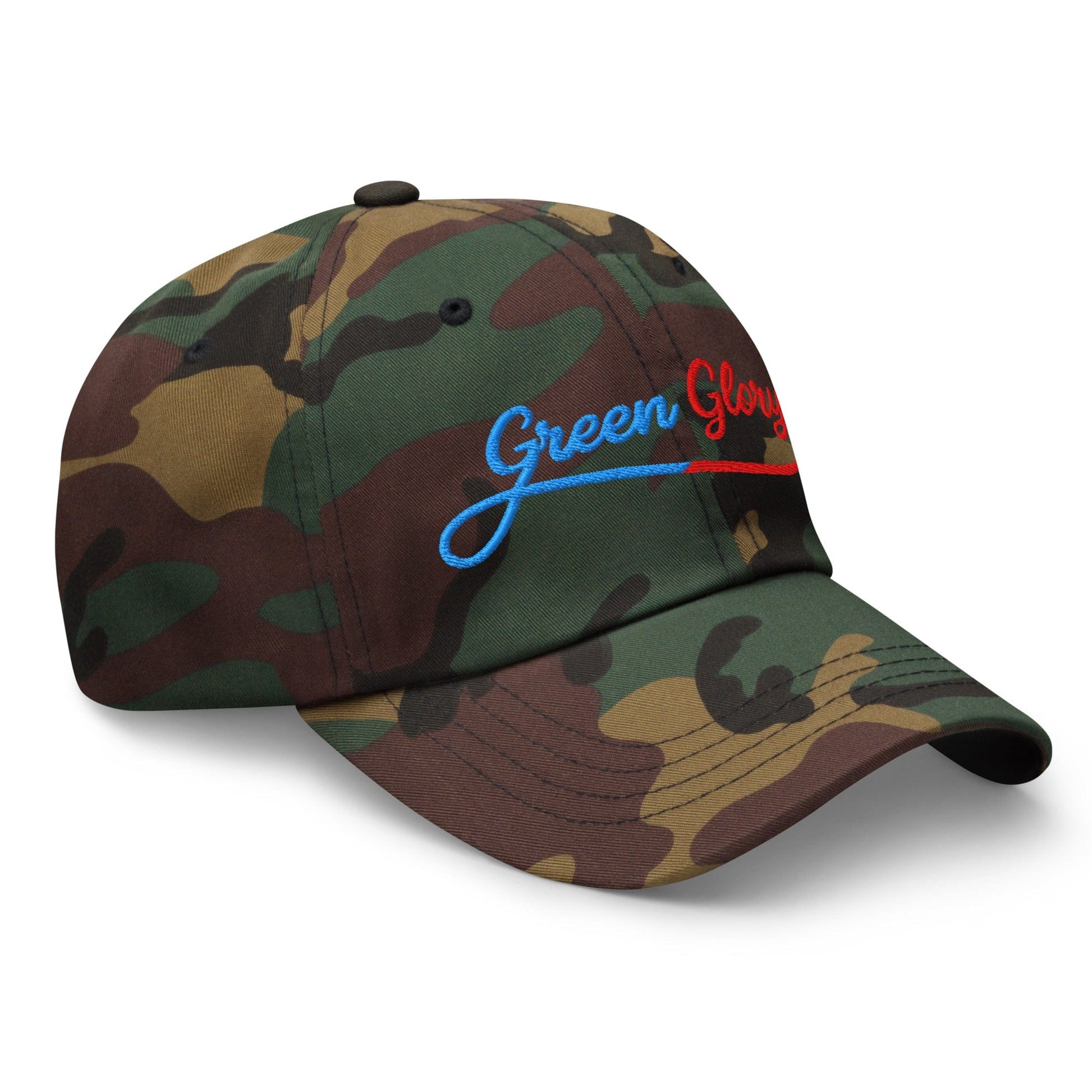 Green Glory Star Fun Floral Print Embroidered Golf Cap - Funny Golf Tee by Swing Epic