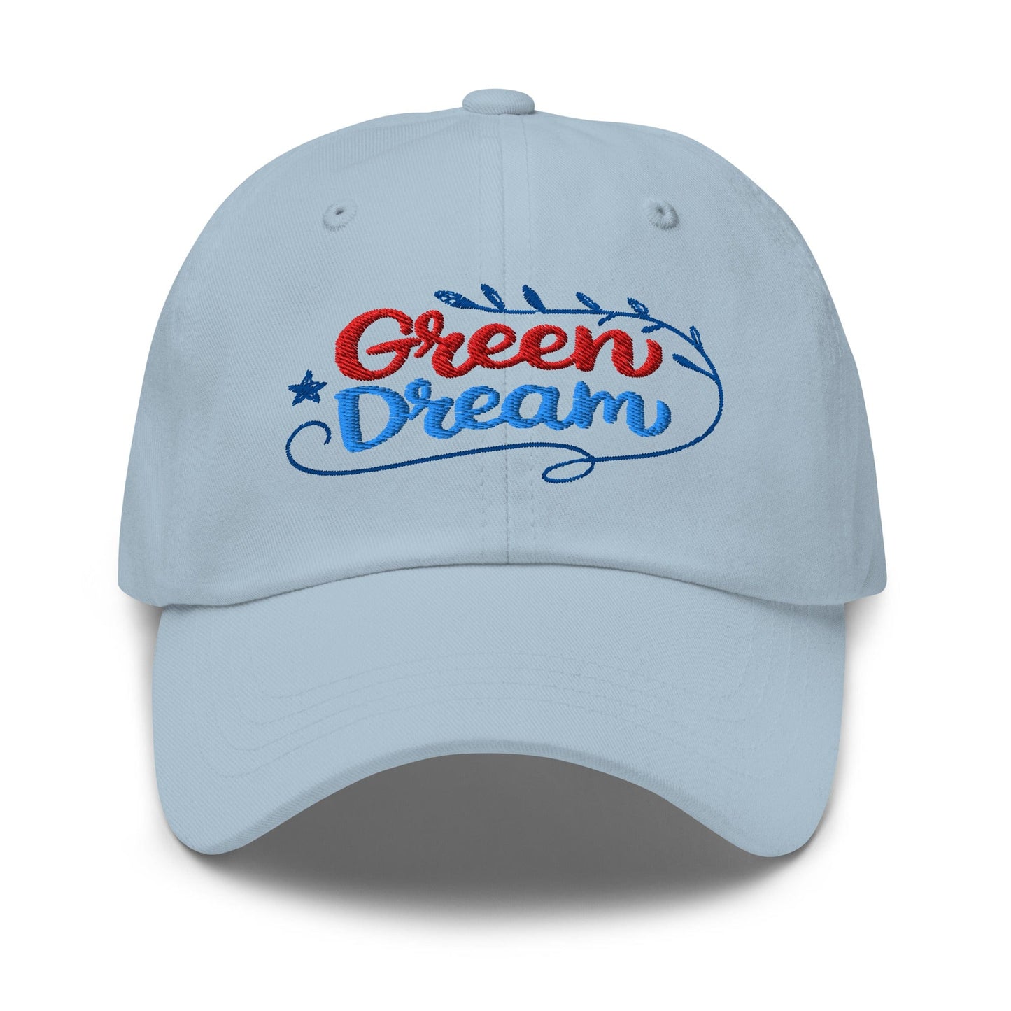 Green Dream Stars and Leaves Fun Embroidered Golf Cap - Funny Golf Tee by Swing Epic