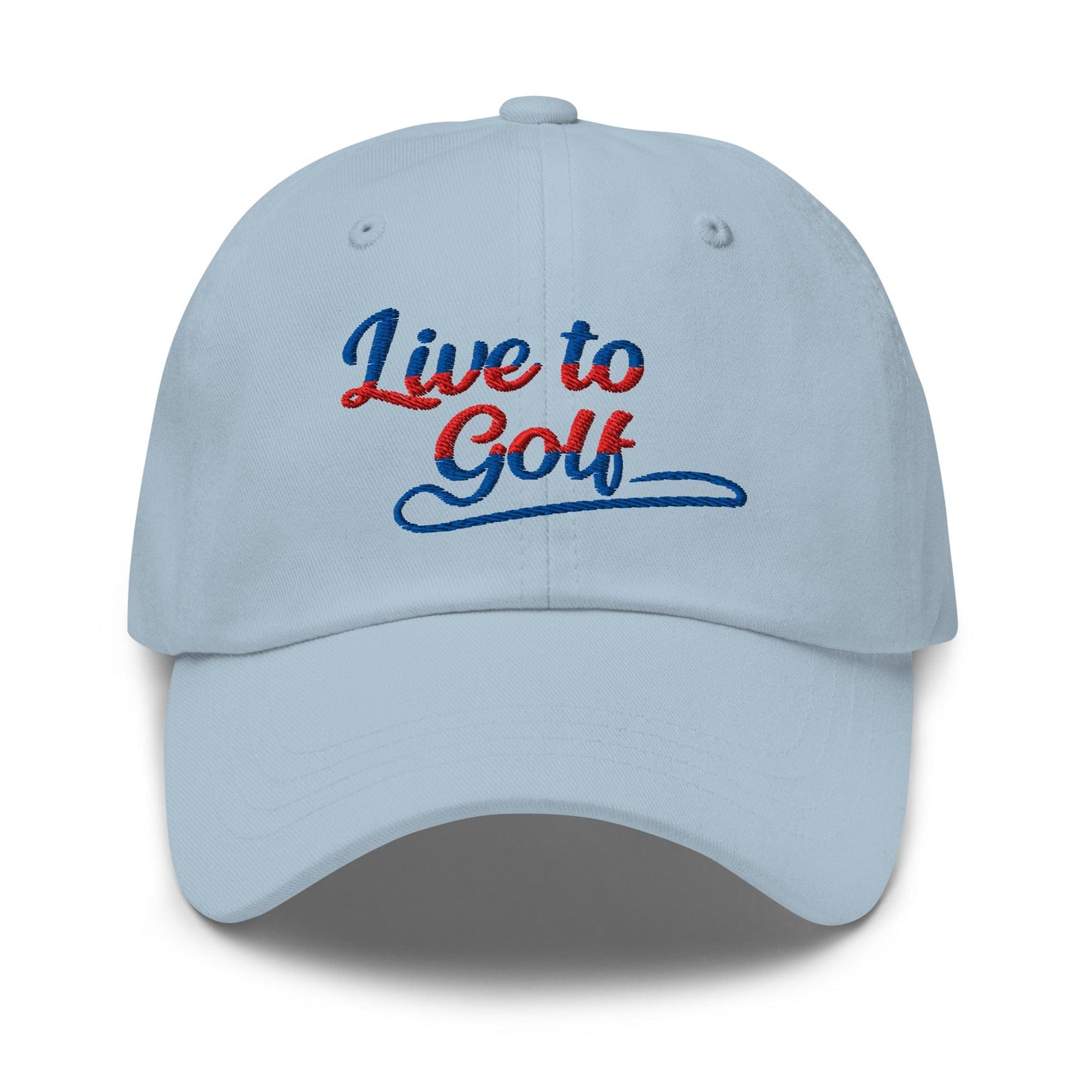 Live to Golf Fun Embroidered Golf Cap - Funny Golf Tee by Swing Epic