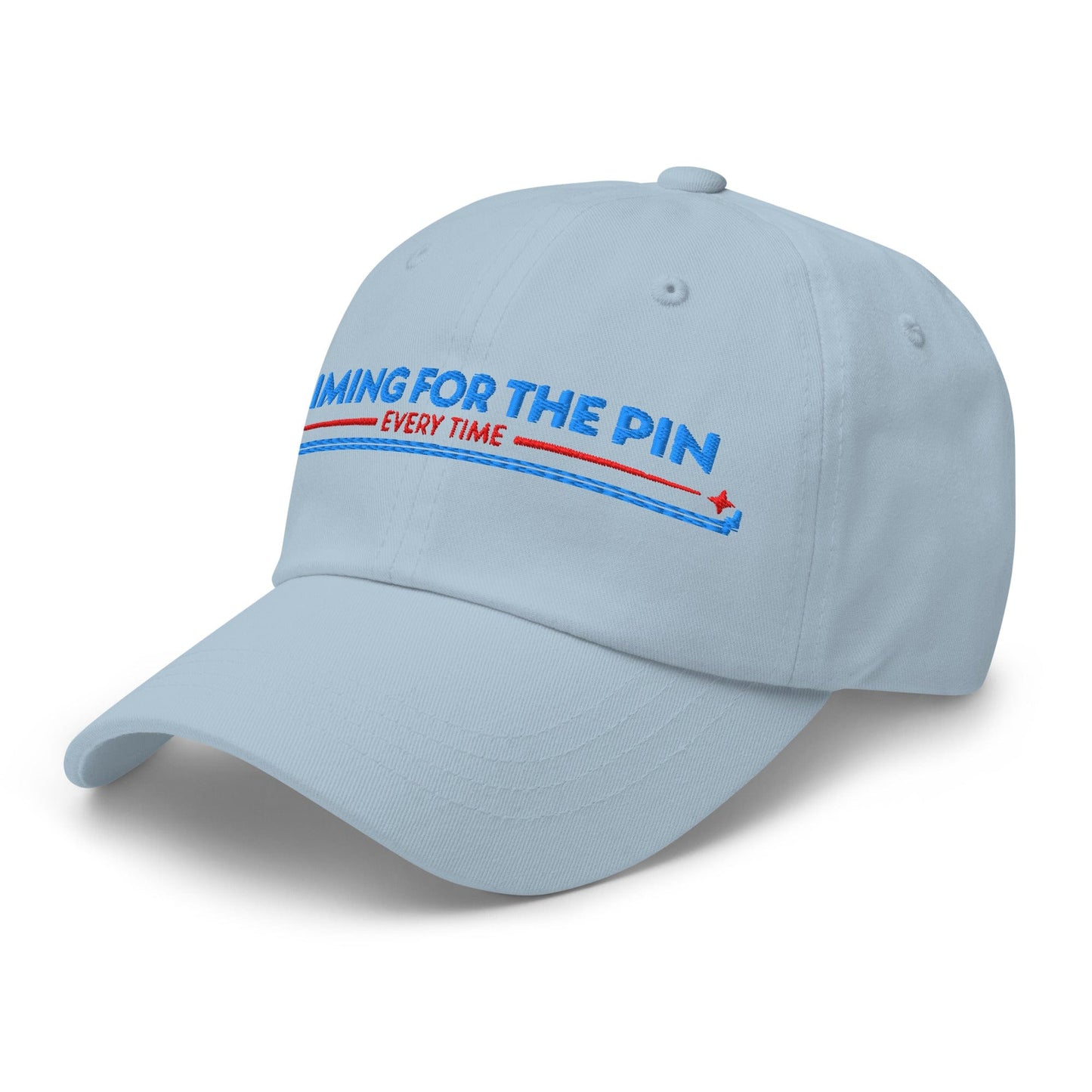 Aiming for the Pin Every Time Engaging Embroidered Golf Cap - Funny Golf Tee by Swing Epic