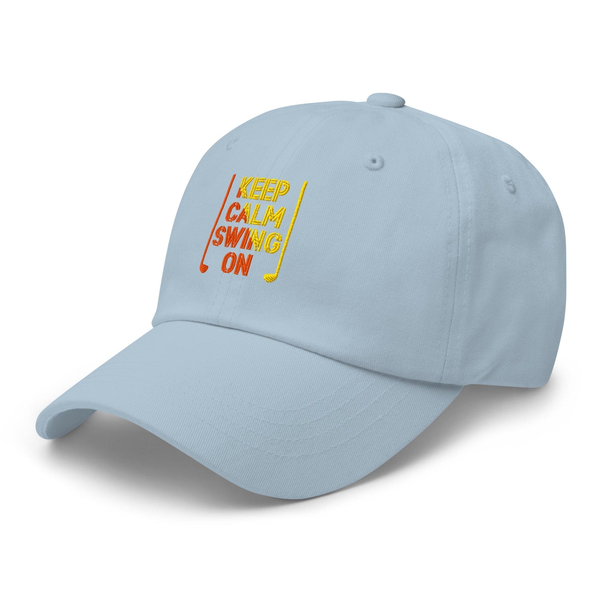 Keep Calm Swing On Embroidered Golf Cap - Funny Golf Tee by Swing Epic