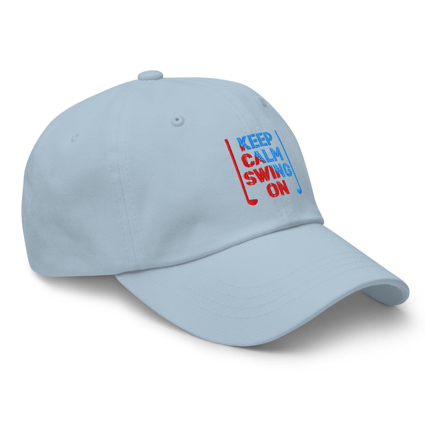 Keep Calm Swing On Embroidered Golf Cap - Funny Golf Tee by Swing Epic