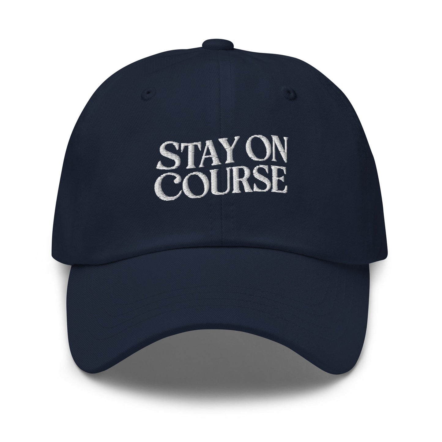 Stay On Course Quirky Fun Embroidered Golf Cap - Funny Golf Tee by Swing Epic