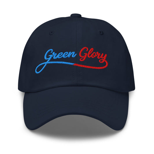 Green Glory Star Fun Floral Print Embroidered Golf Cap - Funny Golf Tee by Swing Epic