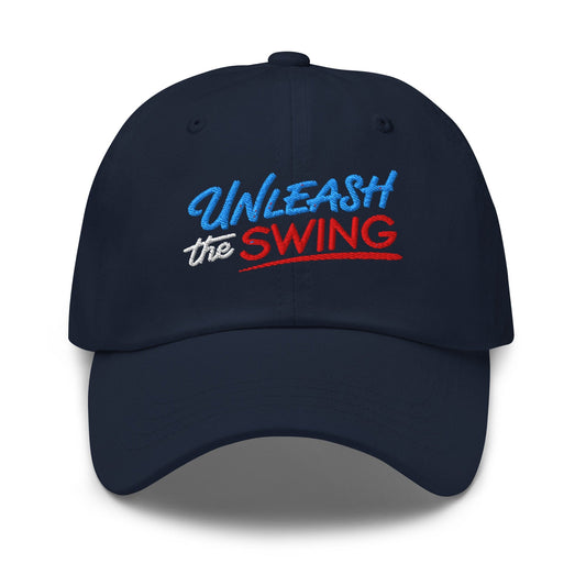 Unleash The Swing Embroidered Golf Cap - Funny Golf Tee by Swing Epic