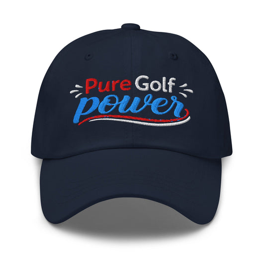Pure Golf Power Embroidered Golf Cap - Funny Golf Tee by Swing Epic
