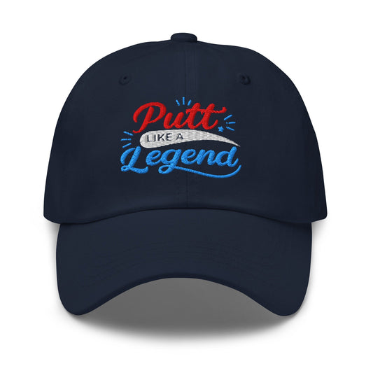 Putt Like A Legend Fun and Unique Embroidered Golf Cap - Funny Golf Tee by Swing Epic