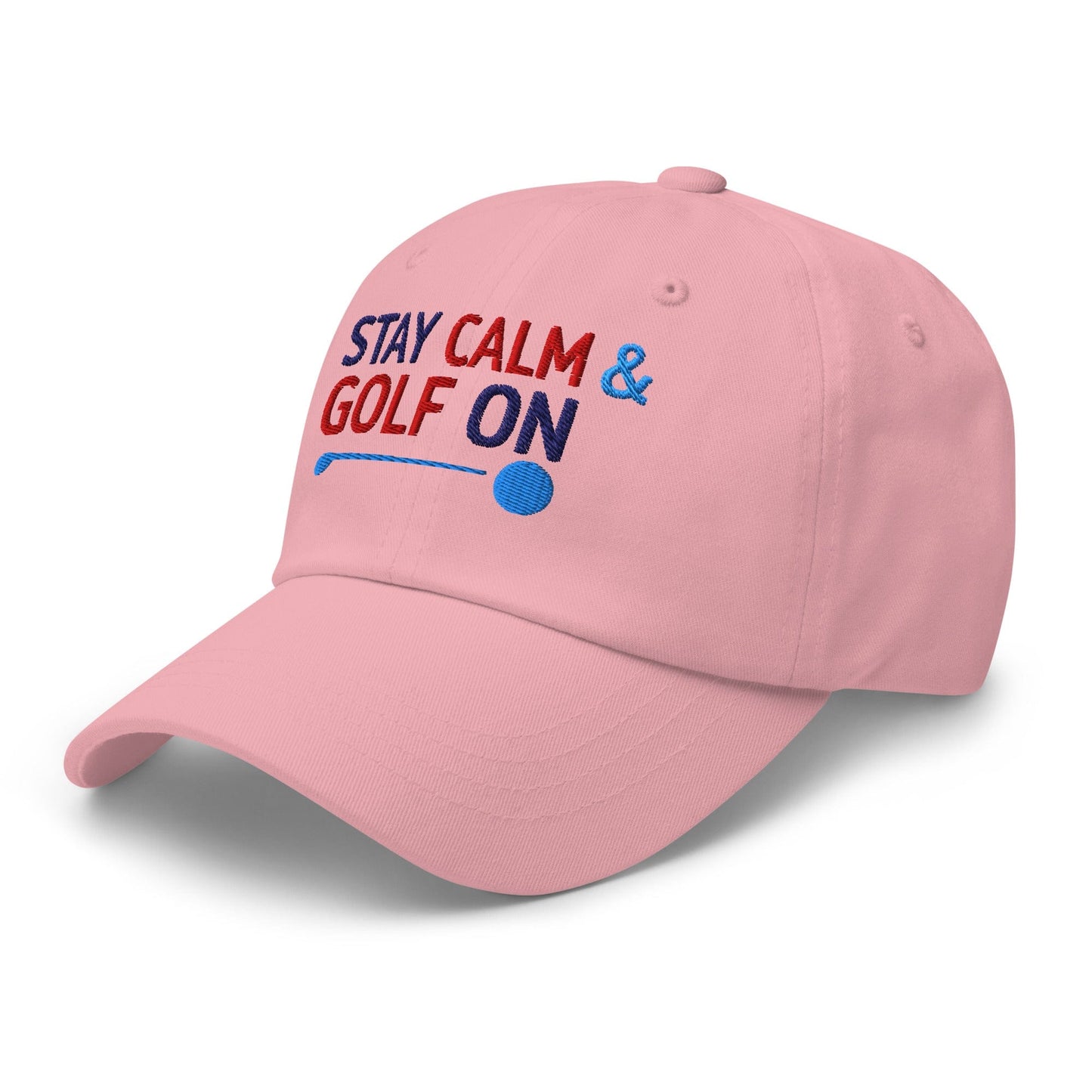 Stay Calm & Golf On Funny Embroidered Golf Cap - Funny Golf Tee by Swing Epic